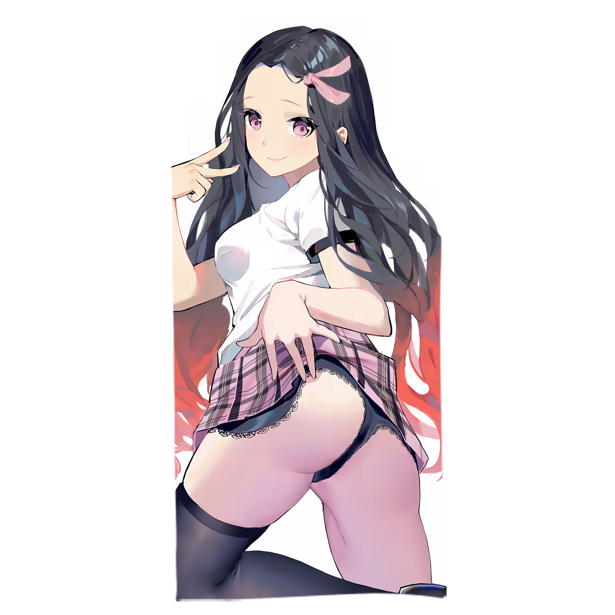 （画像用） 鬼滅の刃（きめつのやいば）竈門 禰󠄀豆子／かまど ねずこ Kamado Nezuko 大判バスタオル 70×140cm 吸水速乾 柔らかい肌触り