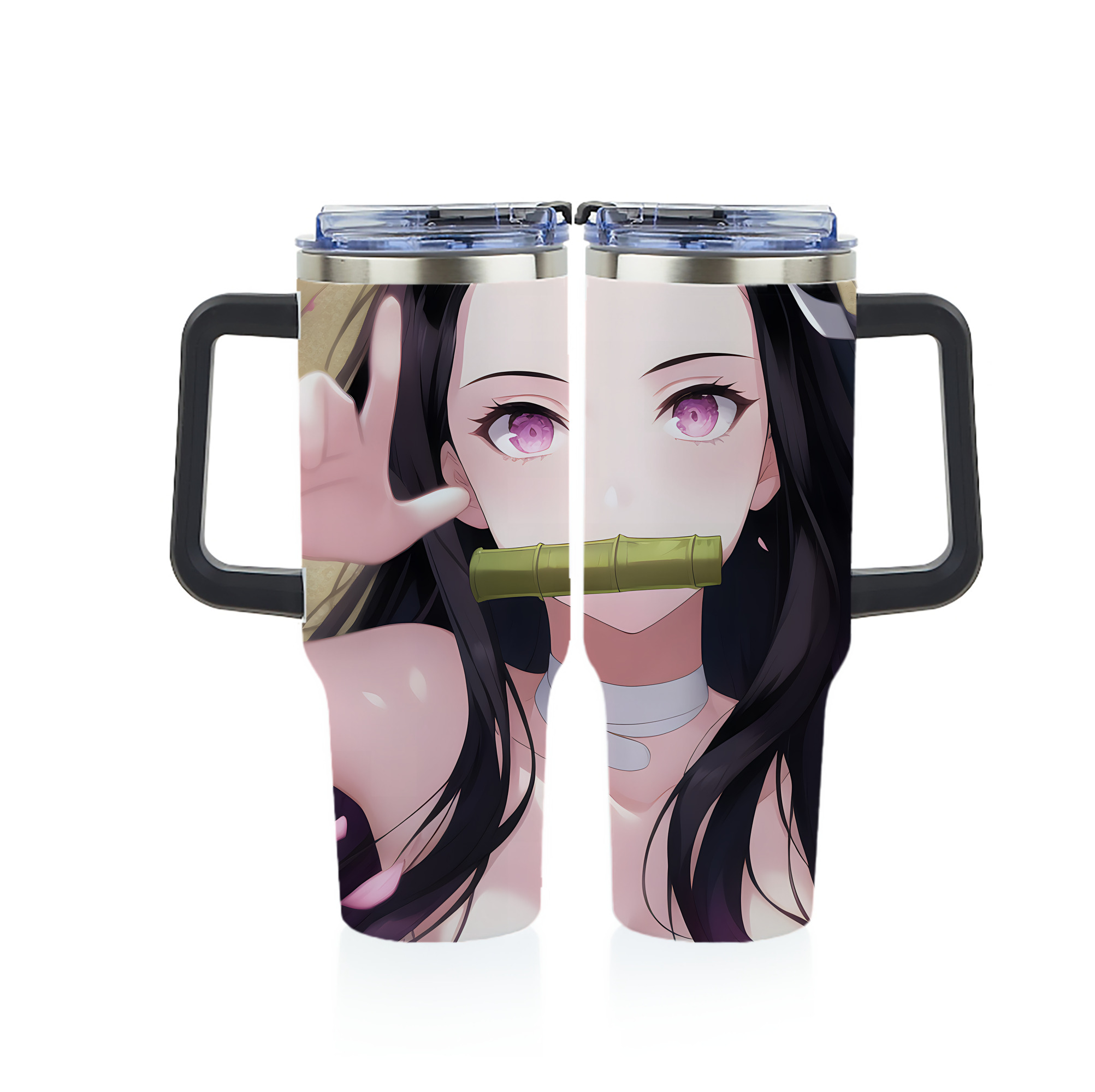 （画像用） 鬼滅の刃（きめつのやいば）竈門 禰󠄀豆子／かまど ねずこ Kamado Nezuko 1200ｍLフルプリント車用タンブラー