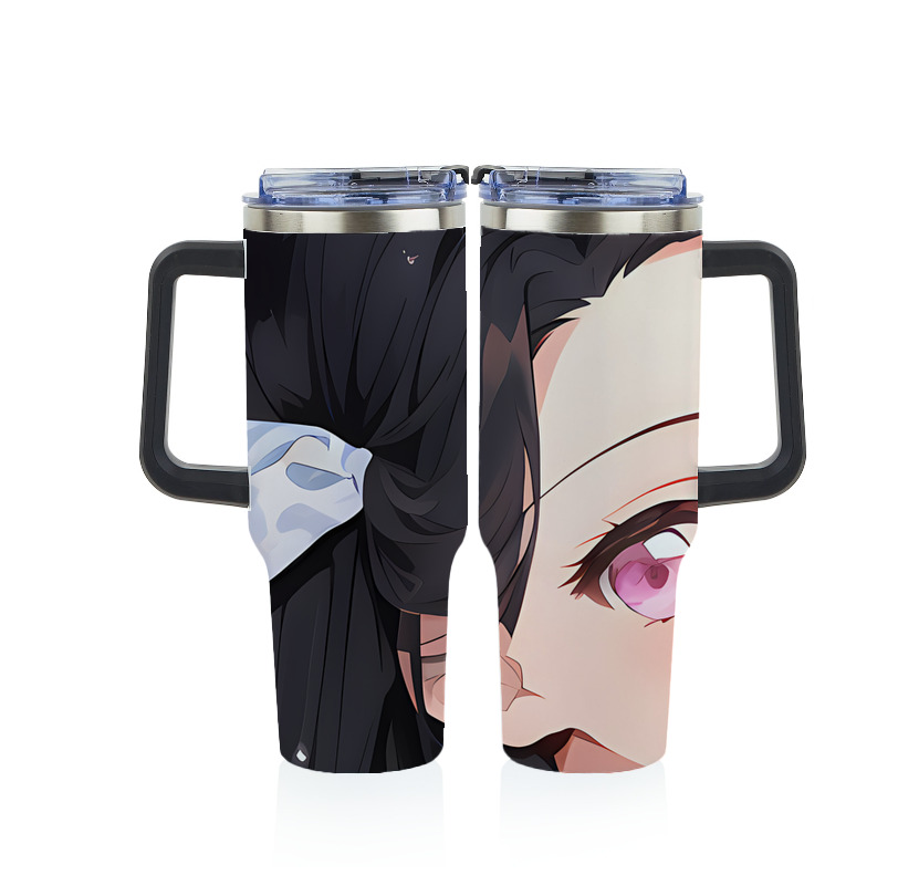 （画像用） 鬼滅の刃（きめつのやいば）竈門 禰󠄀豆子／かまど ねずこ Kamado Nezuko 1200ｍLフルプリント車用タンブラー