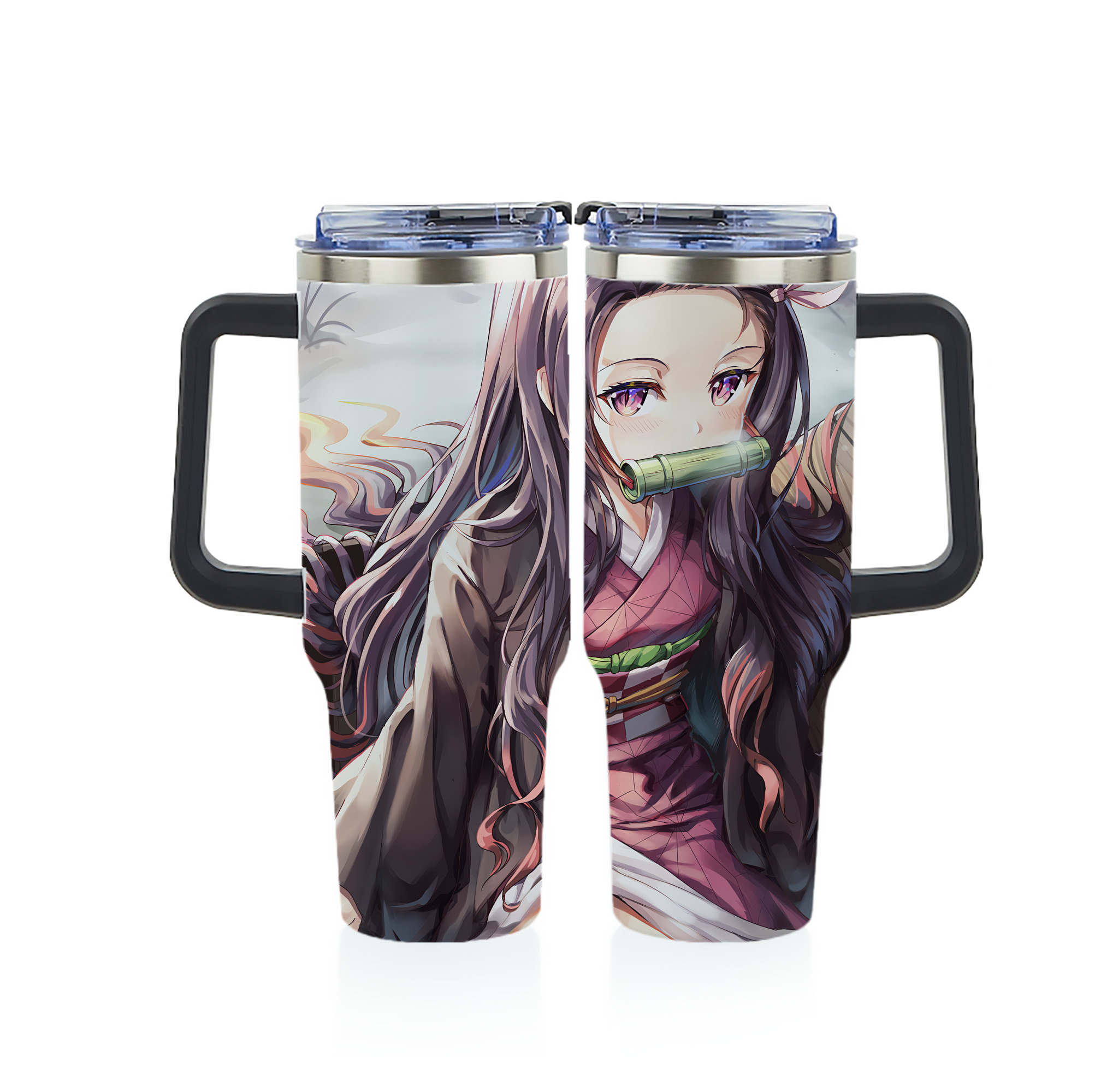 （画像用） 鬼滅の刃（きめつのやいば）竈門 禰󠄀豆子／かまど ねずこ Kamado Nezuko 1200ｍLフルプリント車用タンブラー