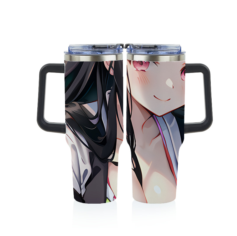 （画像用） 鬼滅の刃（きめつのやいば）竈門 禰󠄀豆子／かまど ねずこ Kamado Nezuko 1200ｍLフルプリント車用タンブラー