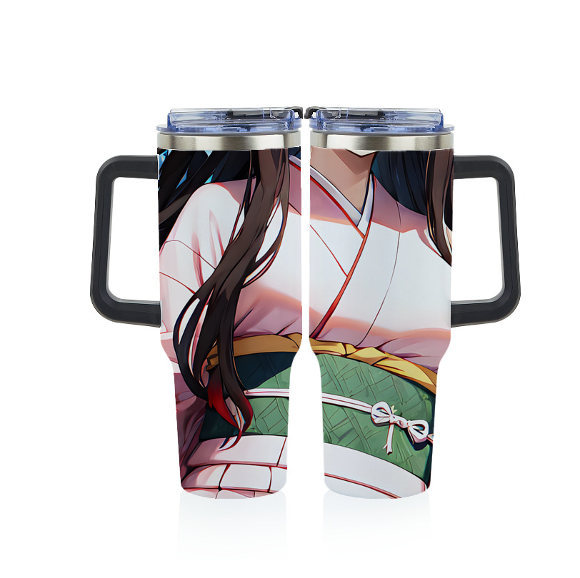 （画像用） 鬼滅の刃（きめつのやいば）竈門 禰󠄀豆子／かまど ねずこ Kamado Nezuko 1200ｍLフルプリント車用タンブラー