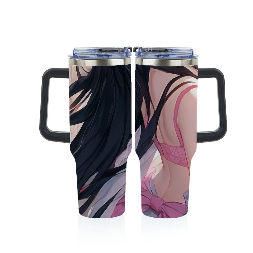 （画像用） 鬼滅の刃（きめつのやいば）竈門 禰󠄀豆子／かまど ねずこ Kamado Nezuko 1200ｍLフルプリント車用タンブラー