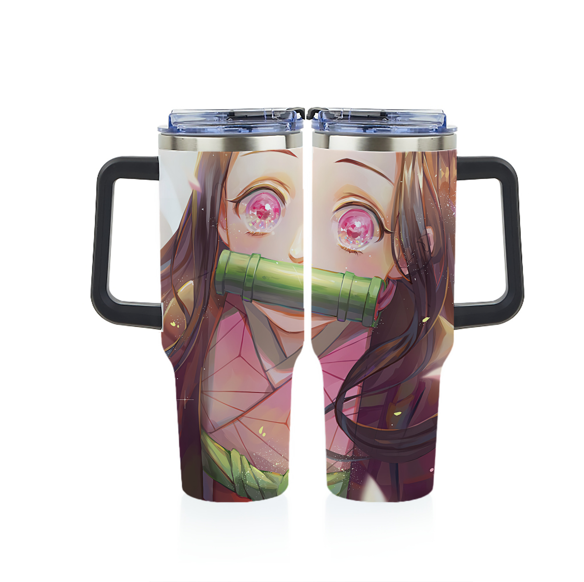 （画像用） 鬼滅の刃（きめつのやいば）竈門 禰󠄀豆子／かまど ねずこ Kamado Nezuko 1200ｍLフルプリント車用タンブラー