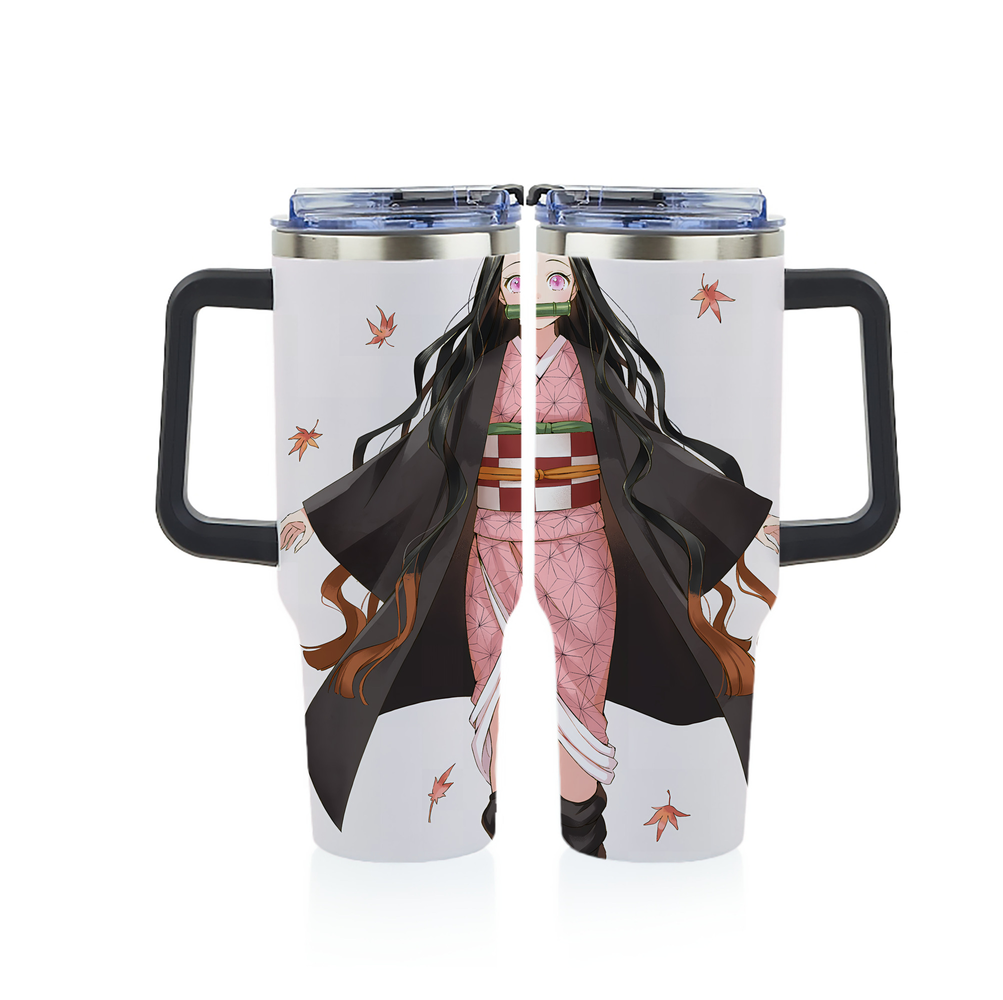 （画像用） 鬼滅の刃（きめつのやいば）竈門 禰󠄀豆子／かまど ねずこ Kamado Nezuko 1200ｍLフルプリント車用タンブラー