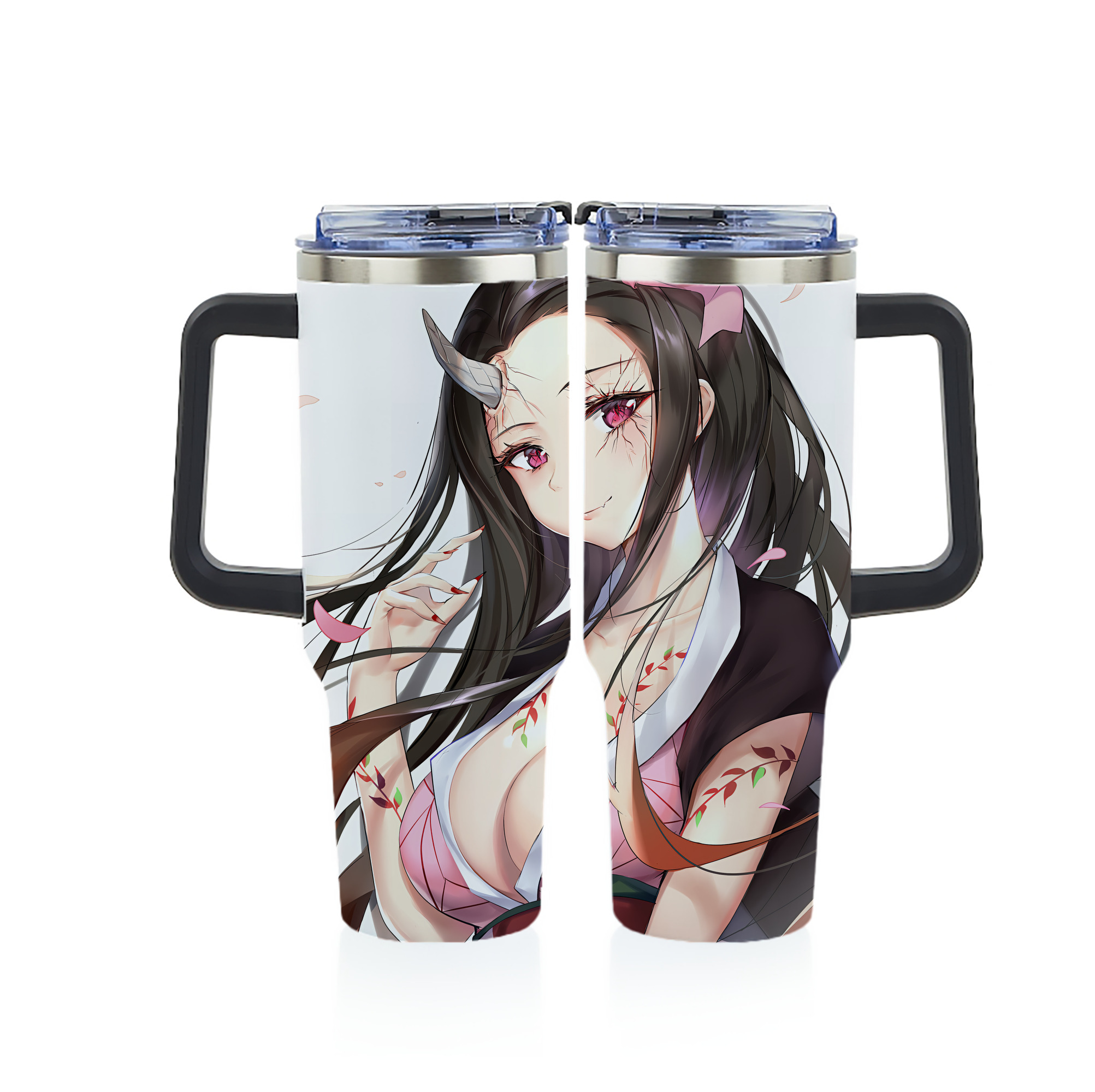 （画像用） 鬼滅の刃（きめつのやいば）竈門 禰󠄀豆子／かまど ねずこ Kamado Nezuko 1200ｍLフルプリント車用タンブラー