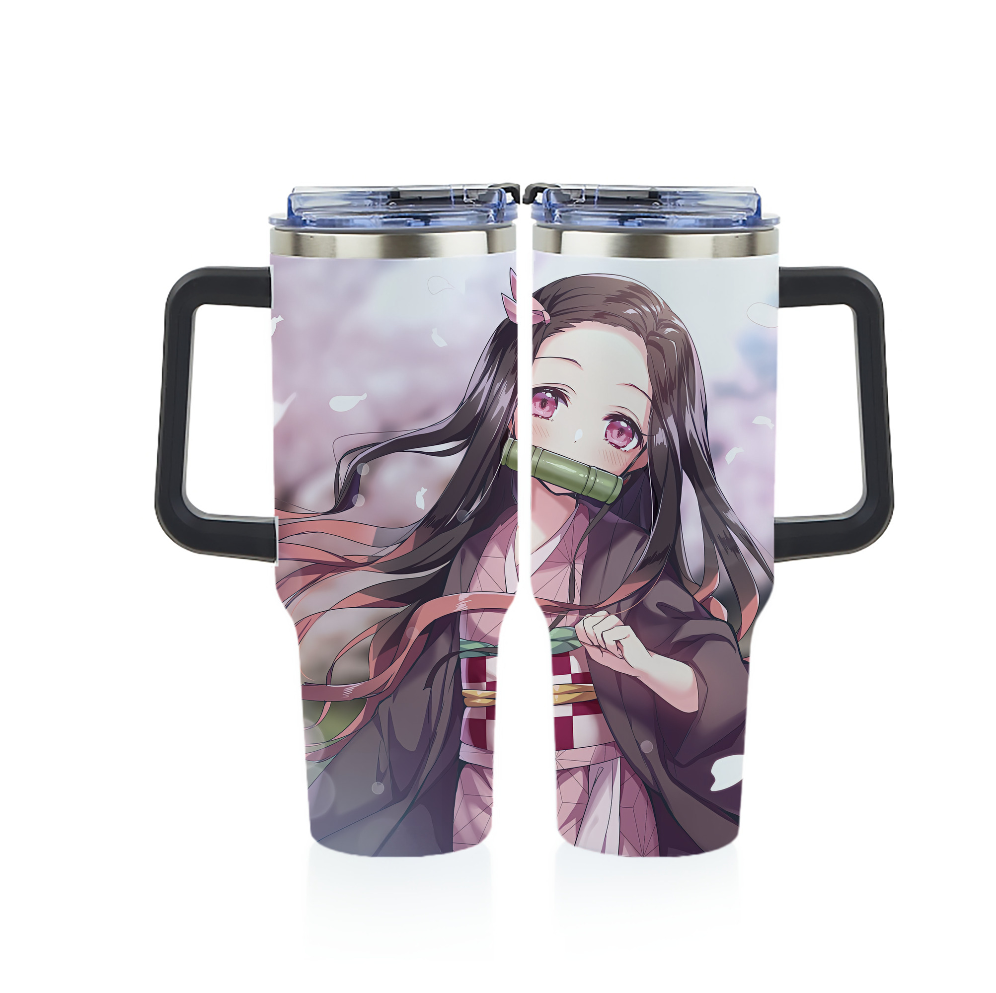 （画像用） 鬼滅の刃（きめつのやいば）竈門 禰󠄀豆子／かまど ねずこ Kamado Nezuko 1200ｍLフルプリント車用タンブラー