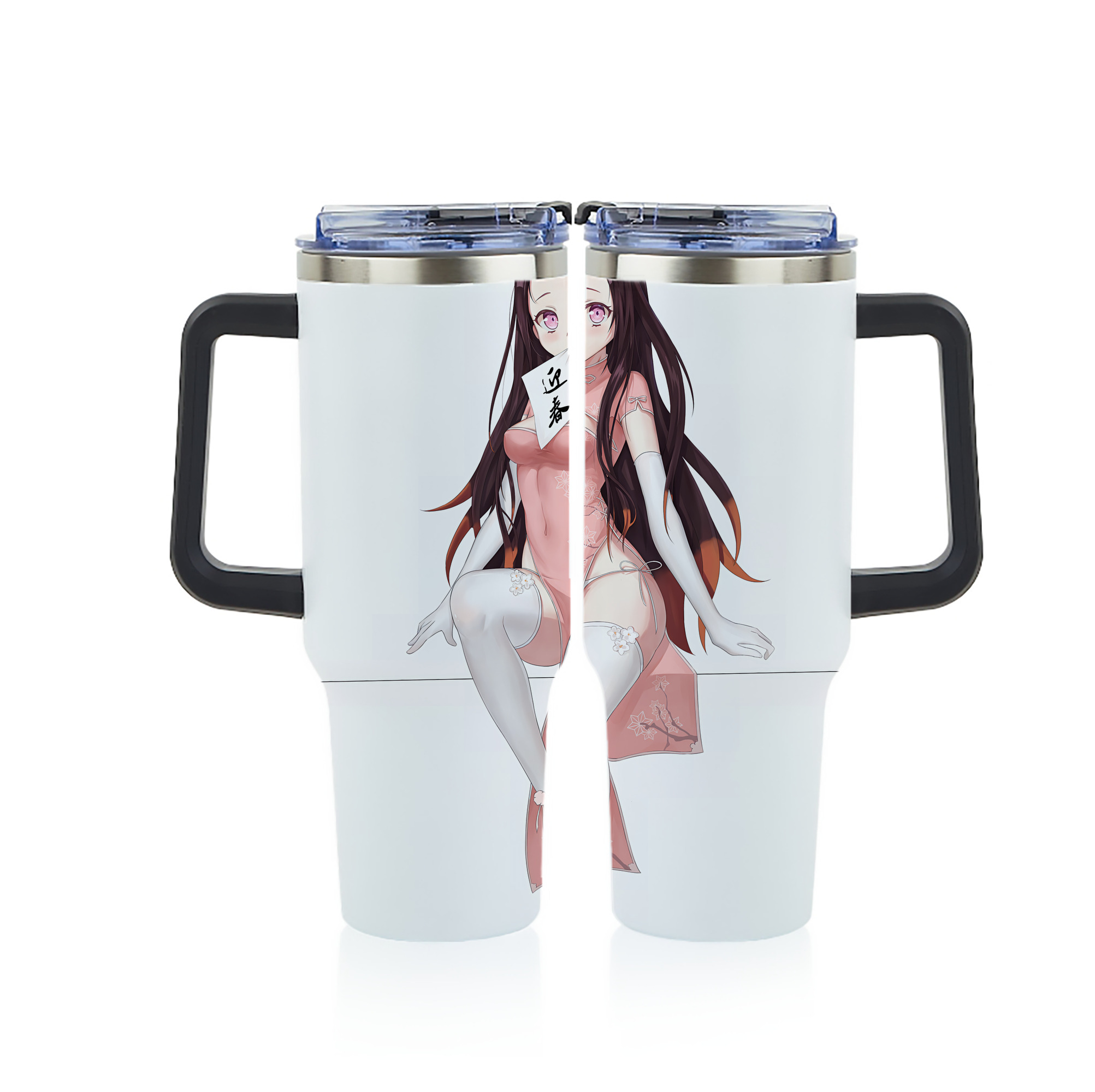 （画像用） 鬼滅の刃（きめつのやいば）竈門 禰󠄀豆子／かまど ねずこ Kamado Nezuko 1200ｍLフルプリント車用タンブラー