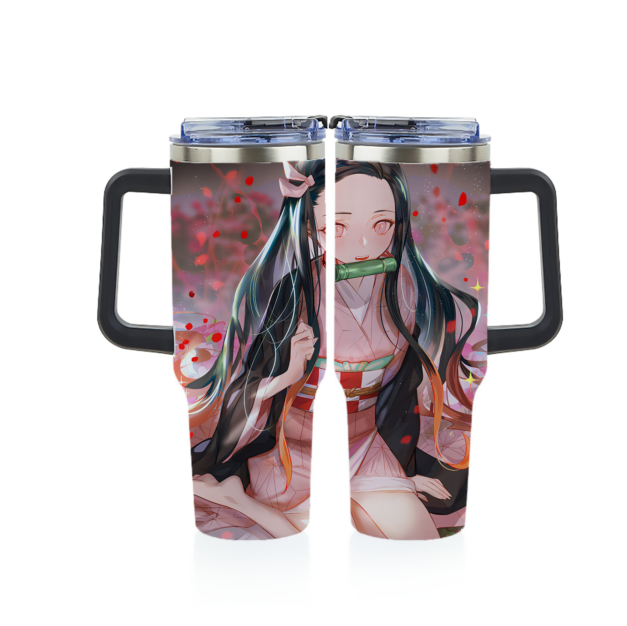 （画像用） 鬼滅の刃（きめつのやいば）竈門 禰󠄀豆子／かまど ねずこ Kamado Nezuko 1200ｍLフルプリント車用タンブラー