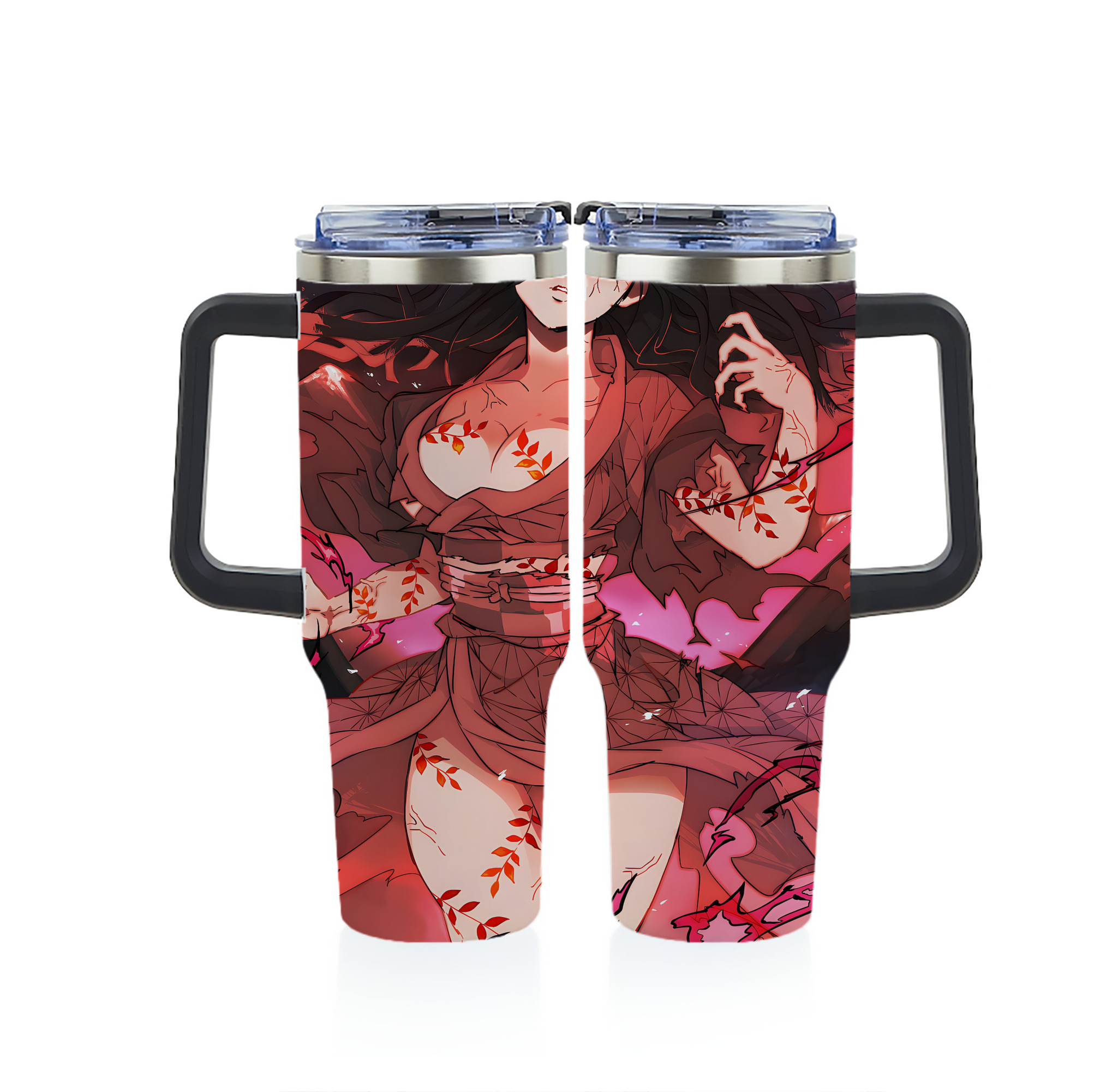 （画像用） 鬼滅の刃（きめつのやいば）竈門 禰󠄀豆子／かまど ねずこ Kamado Nezuko 1200ｍLフルプリント車用タンブラー