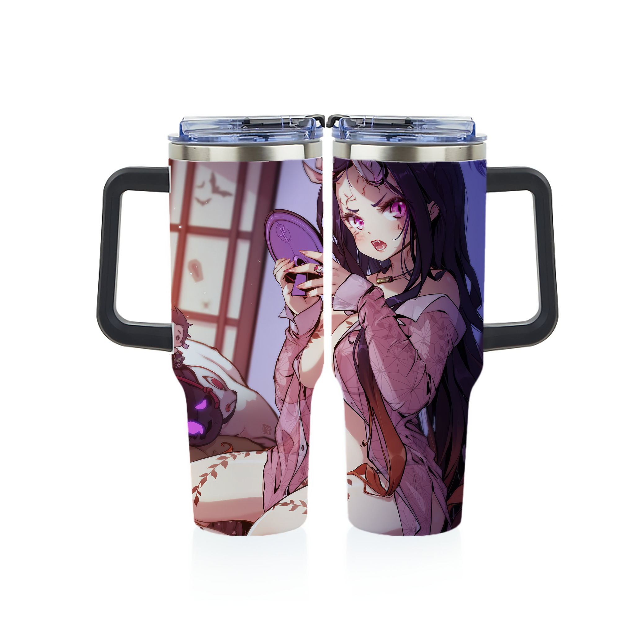 （画像用） 鬼滅の刃（きめつのやいば）竈門 禰󠄀豆子／かまど ねずこ Kamado Nezuko 1200ｍLフルプリント車用タンブラー