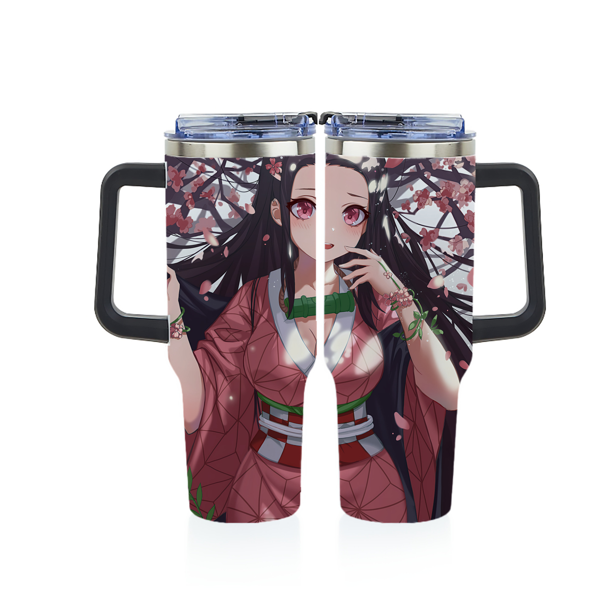 （画像用） 鬼滅の刃（きめつのやいば）竈門 禰󠄀豆子／かまど ねずこ Kamado Nezuko 1200ｍLフルプリント車用タンブラー