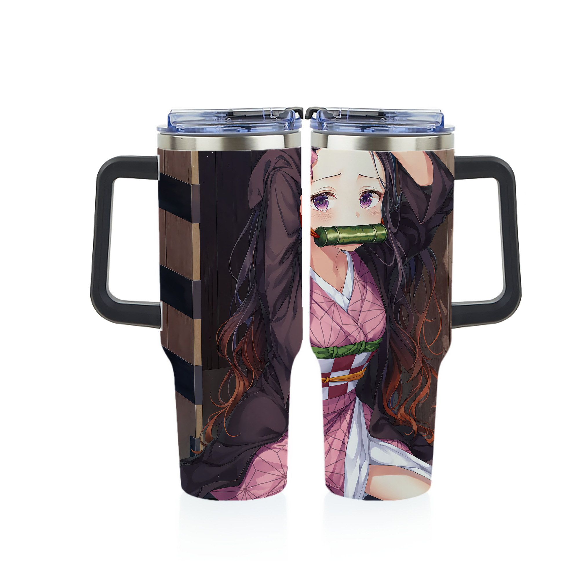 （画像用） 鬼滅の刃（きめつのやいば）竈門 禰󠄀豆子／かまど ねずこ Kamado Nezuko 1200ｍLフルプリント車用タンブラー