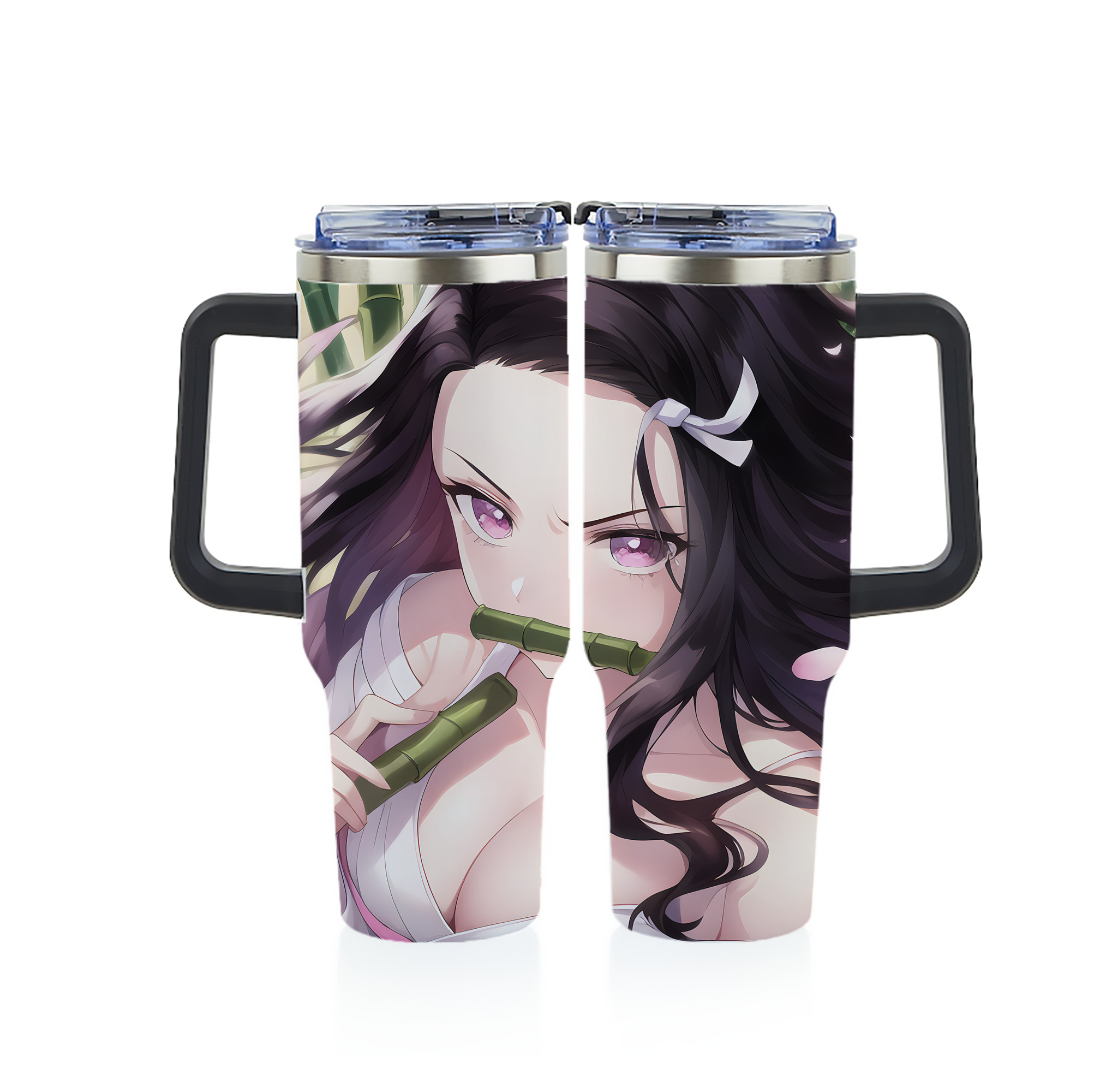 （画像用） 鬼滅の刃（きめつのやいば）竈門 禰󠄀豆子／かまど ねずこ Kamado Nezuko 1200ｍLフルプリント車用タンブラー