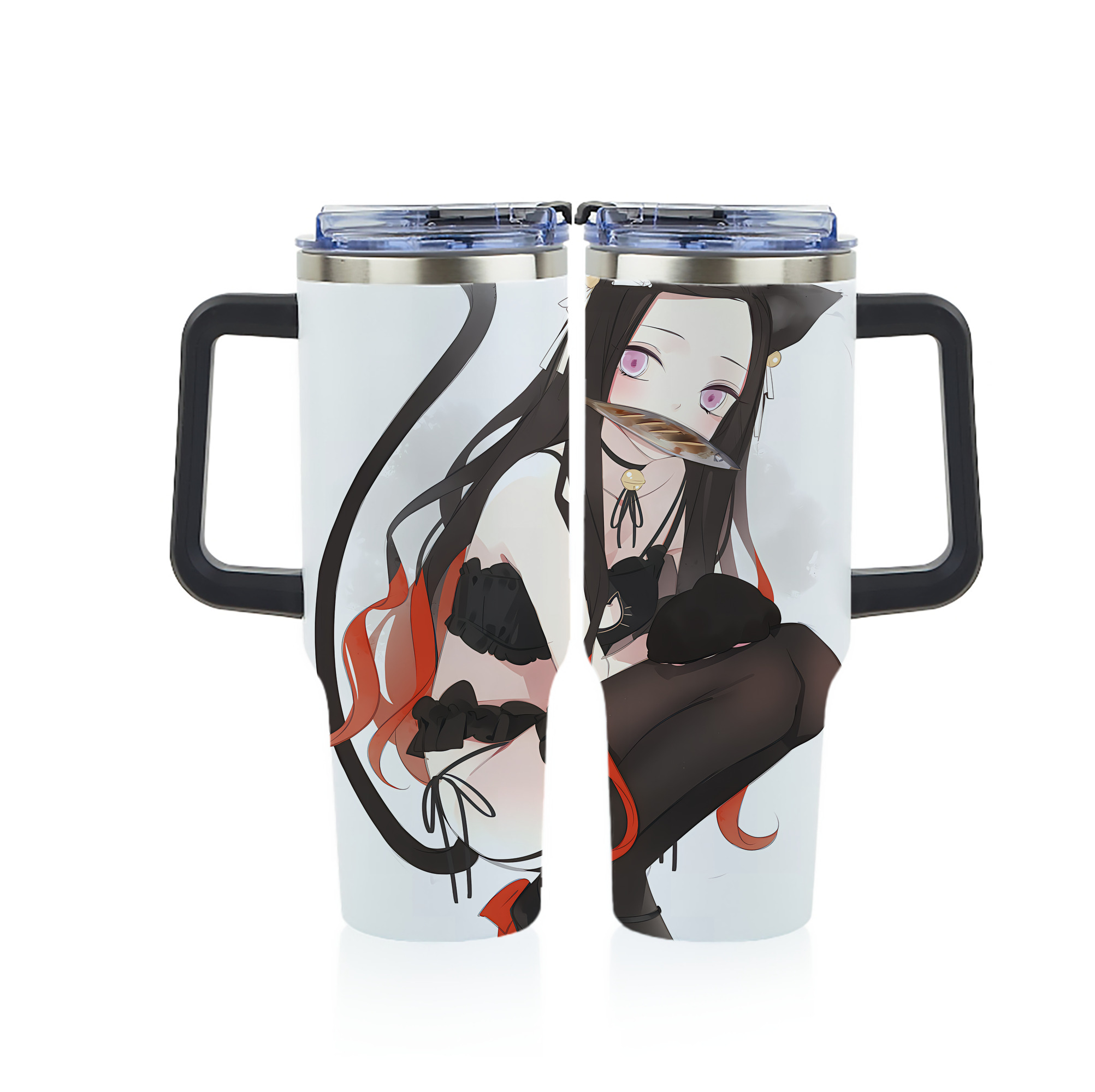（画像用） 鬼滅の刃（きめつのやいば）竈門 禰󠄀豆子／かまど ねずこ Kamado Nezuko 1200ｍLフルプリント車用タンブラー