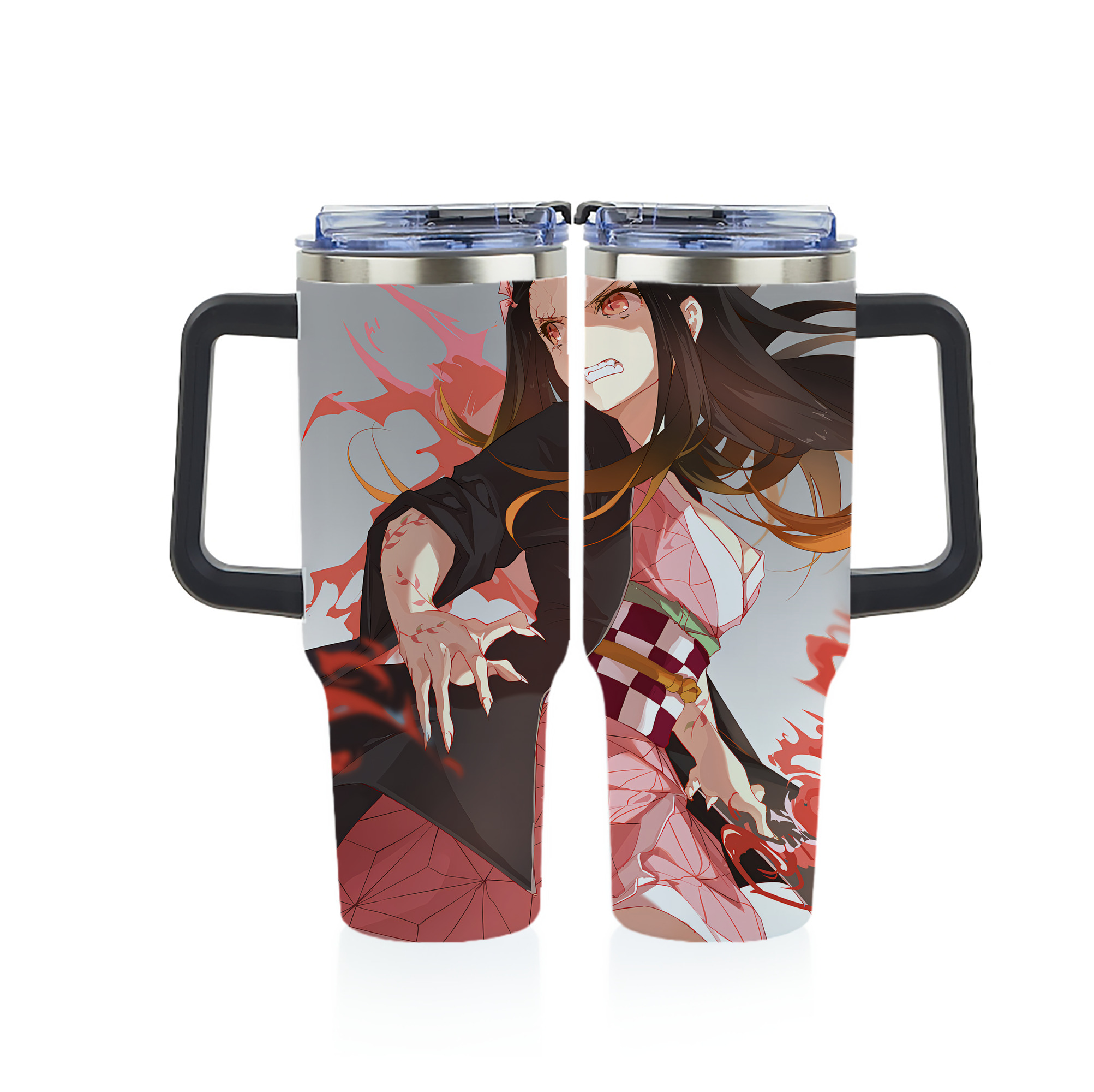 （画像用） 鬼滅の刃（きめつのやいば）竈門 禰󠄀豆子／かまど ねずこ Kamado Nezuko 1200ｍLフルプリント車用タンブラー