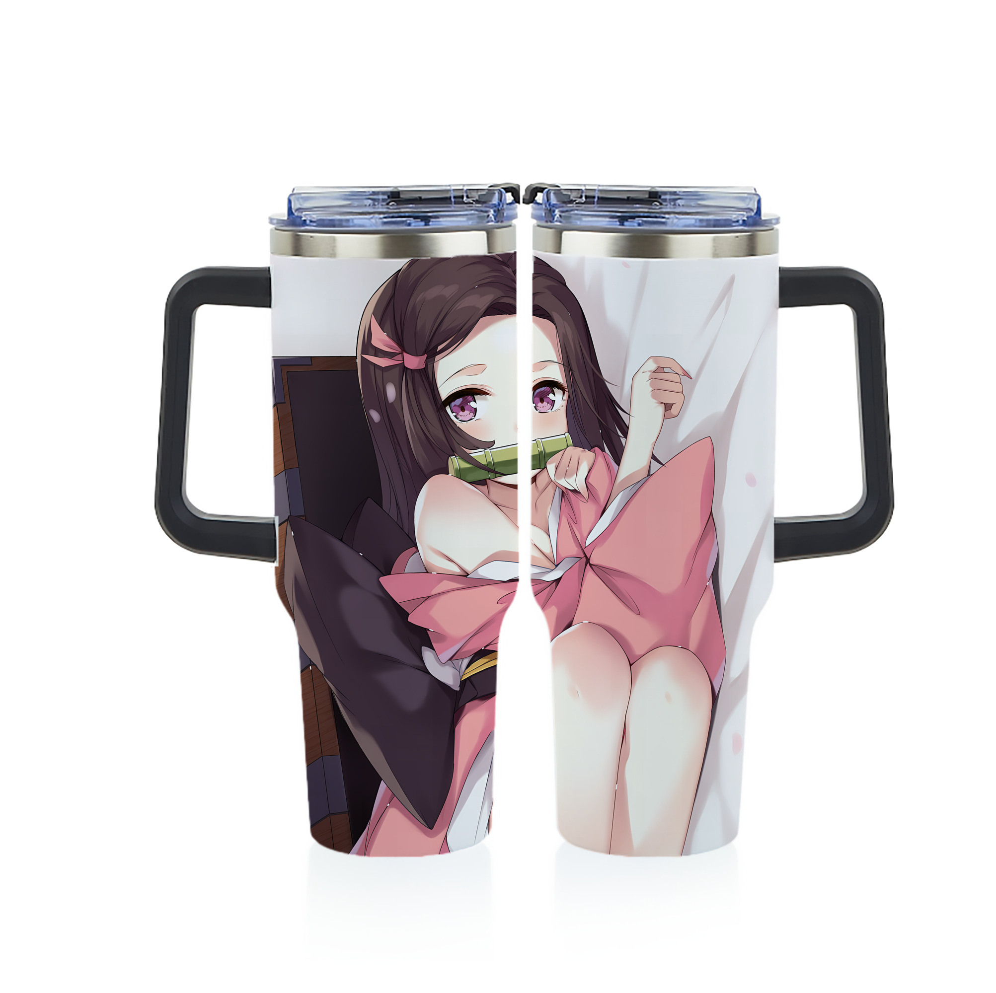 （画像用） 鬼滅の刃（きめつのやいば）竈門 禰󠄀豆子／かまど ねずこ Kamado Nezuko 1200ｍLフルプリント車用タンブラー