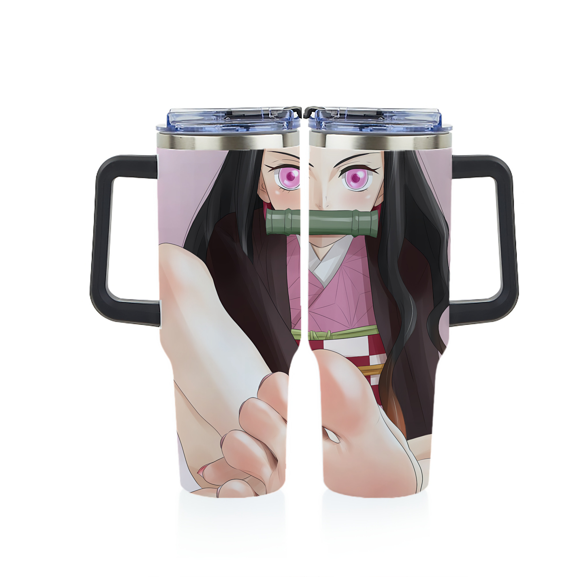 （画像用） 鬼滅の刃（きめつのやいば）竈門 禰󠄀豆子／かまど ねずこ Kamado Nezuko 1200ｍLフルプリント車用タンブラー