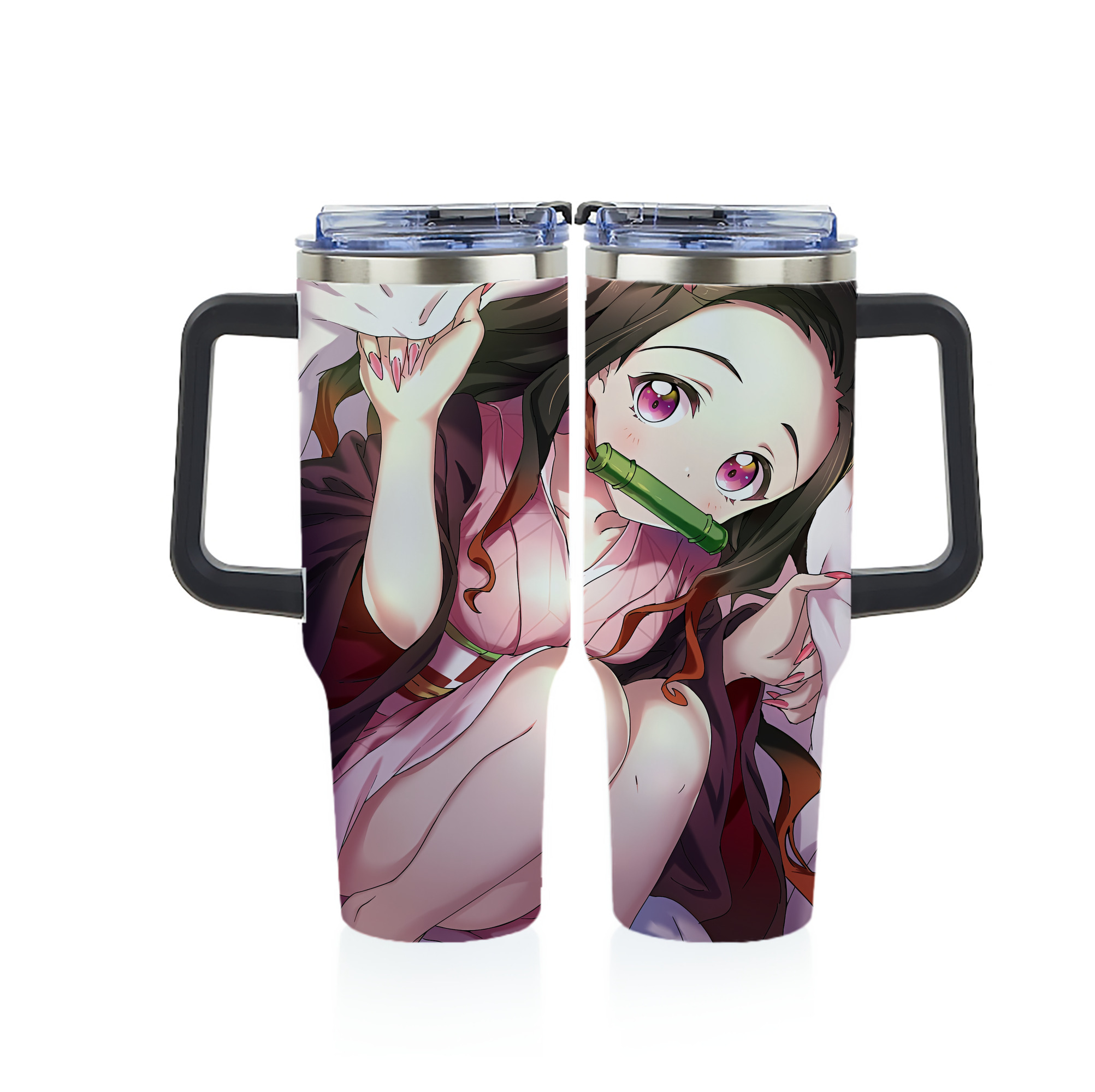（画像用） 鬼滅の刃（きめつのやいば）竈門 禰󠄀豆子／かまど ねずこ Kamado Nezuko 1200ｍLフルプリント車用タンブラー