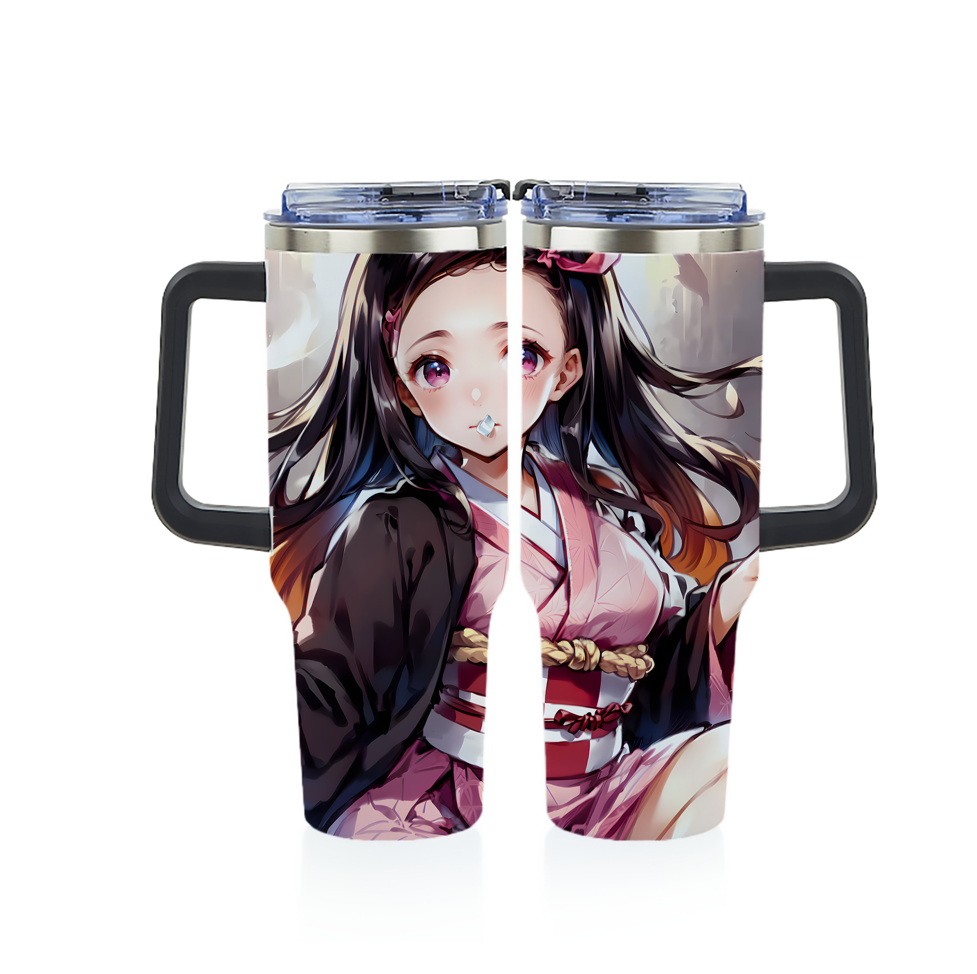 （画像用） 鬼滅の刃（きめつのやいば）竈門 禰󠄀豆子／かまど ねずこ Kamado Nezuko 1200ｍLフルプリント車用タンブラー