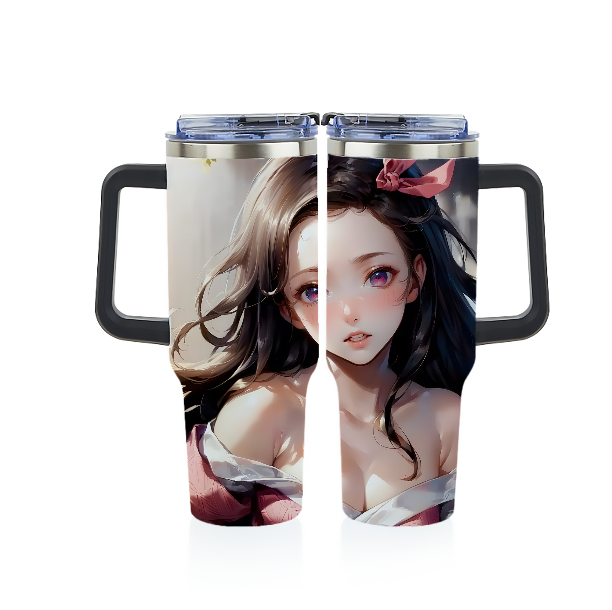 （画像用） 鬼滅の刃（きめつのやいば）竈門 禰󠄀豆子／かまど ねずこ Kamado Nezuko 1200ｍLフルプリント車用タンブラー