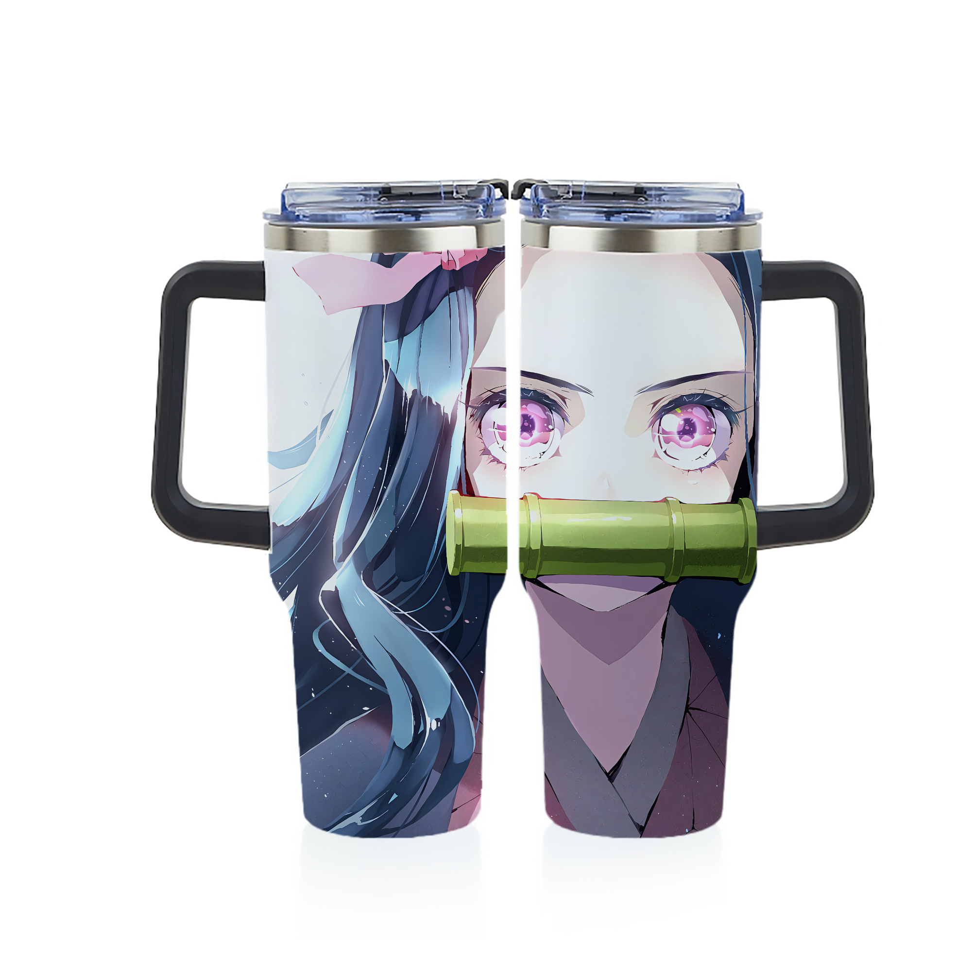 （画像用） 鬼滅の刃（きめつのやいば）竈門 禰󠄀豆子／かまど ねずこ Kamado Nezuko 1200ｍLフルプリント車用タンブラー