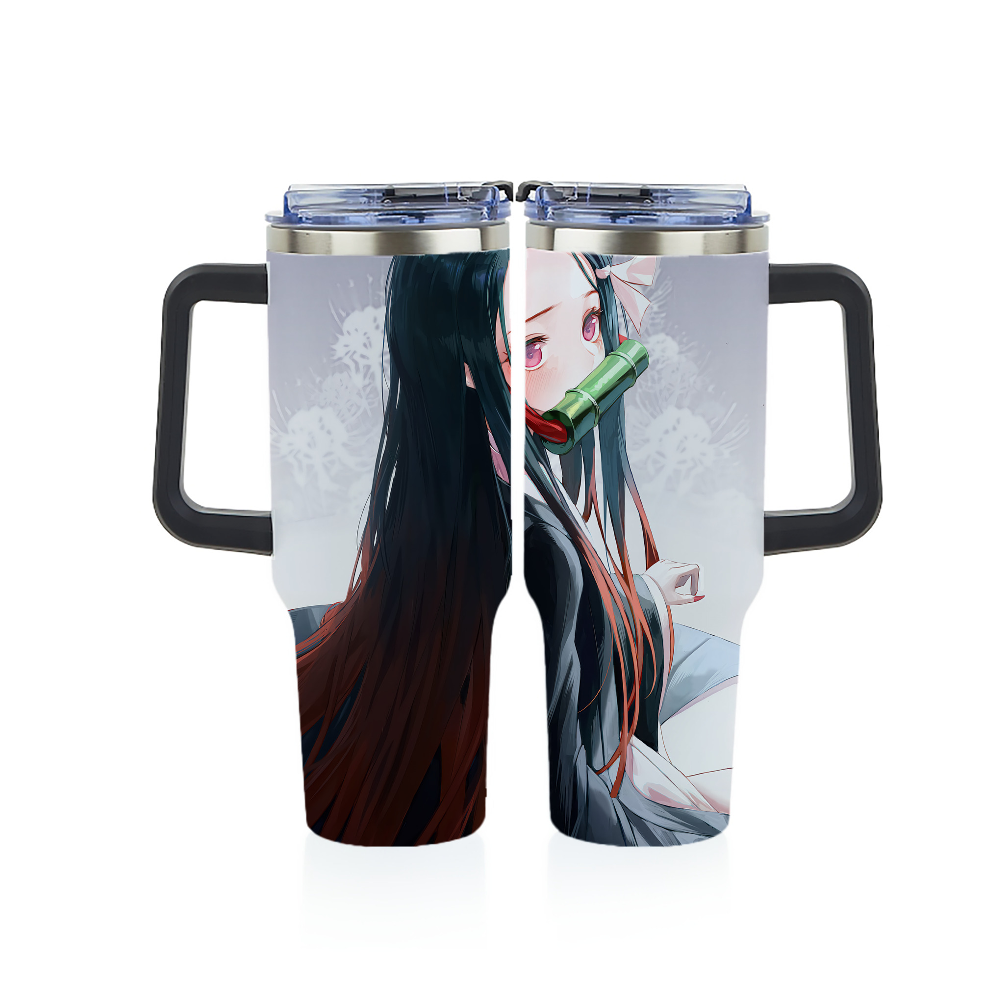 （画像用） 鬼滅の刃（きめつのやいば）竈門 禰󠄀豆子／かまど ねずこ Kamado Nezuko 1200ｍLフルプリント車用タンブラー