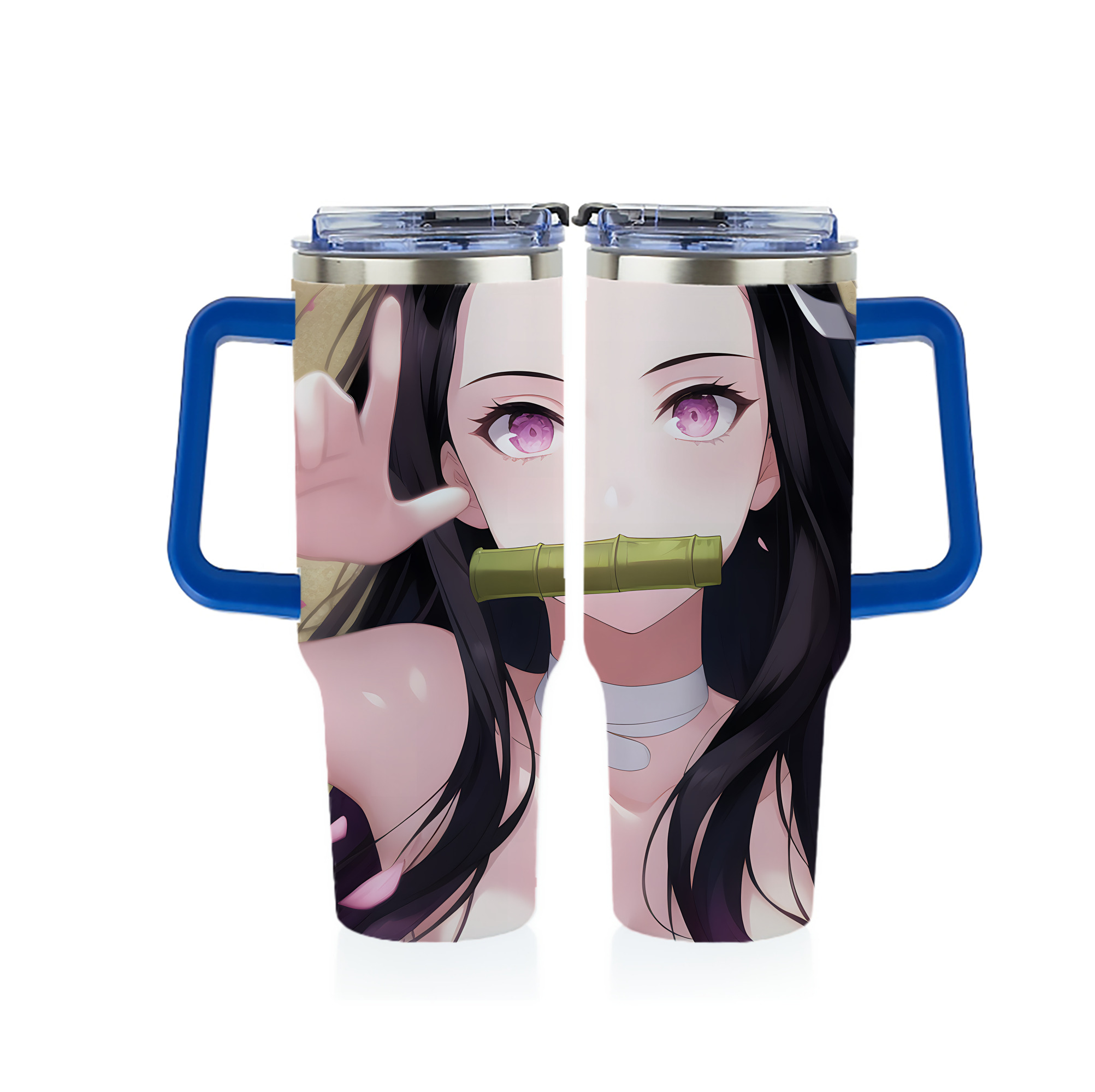 （画像用） 鬼滅の刃（きめつのやいば）竈門 禰󠄀豆子／かまど ねずこ Kamado Nezuko 1200ｍLフルプリント車用タンブラー