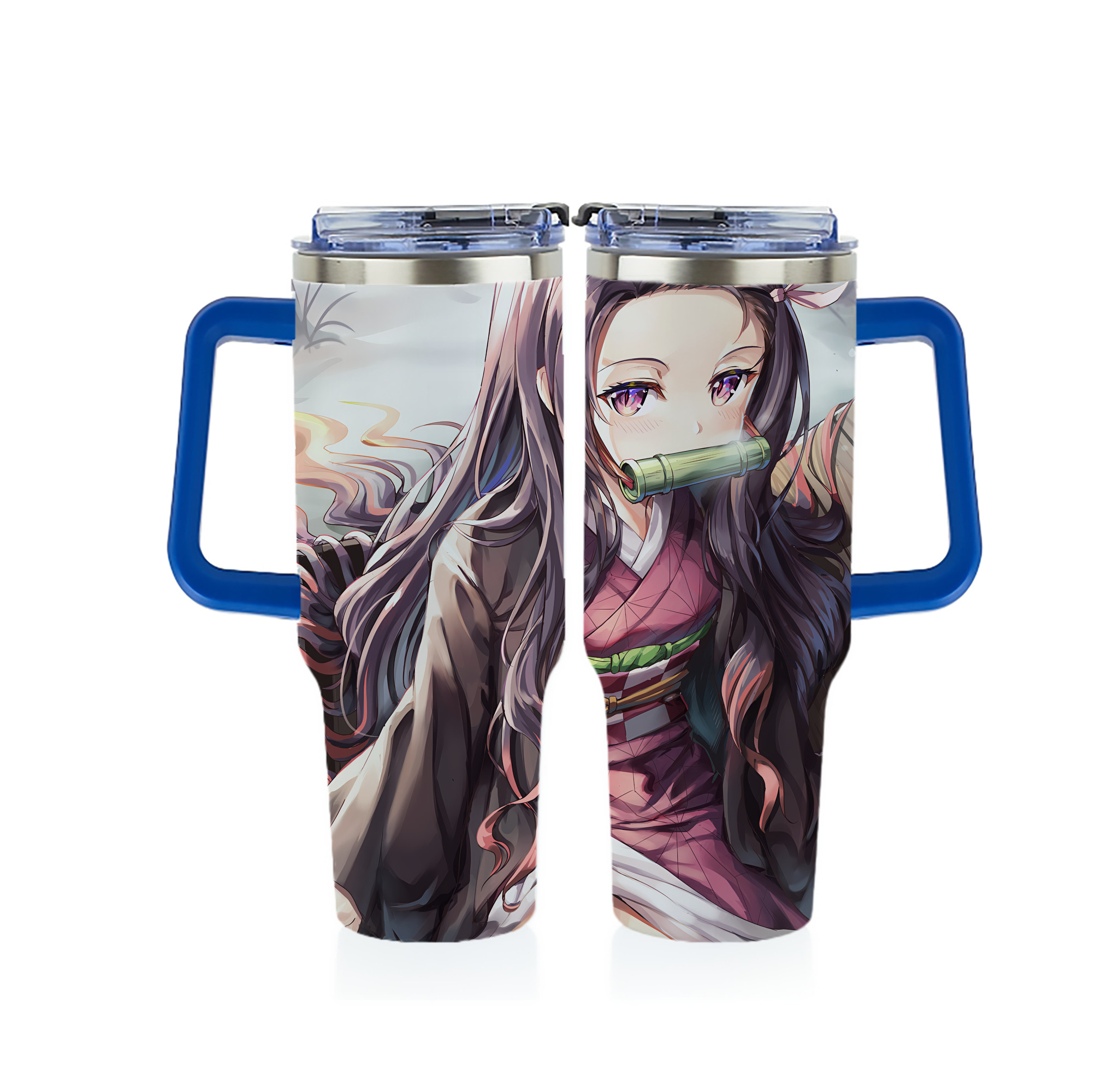 （画像用） 鬼滅の刃（きめつのやいば）竈門 禰󠄀豆子／かまど ねずこ Kamado Nezuko 1200ｍLフルプリント車用タンブラー