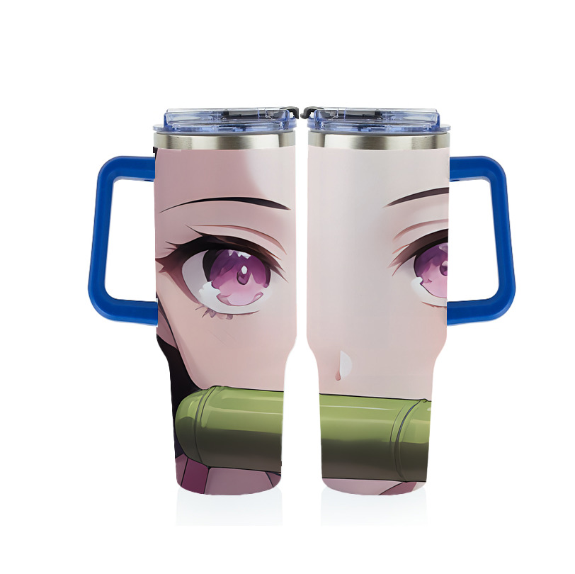 （画像用） 鬼滅の刃（きめつのやいば）竈門 禰󠄀豆子／かまど ねずこ Kamado Nezuko 1200ｍLフルプリント車用タンブラー