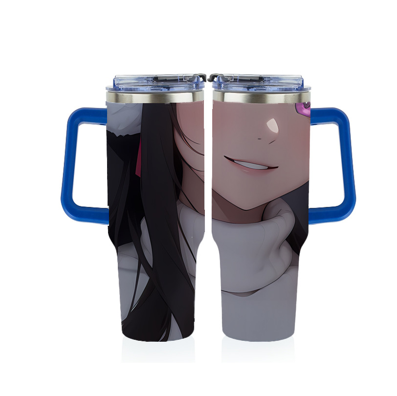 （画像用） 鬼滅の刃（きめつのやいば）竈門 禰󠄀豆子／かまど ねずこ Kamado Nezuko 1200ｍLフルプリント車用タンブラー