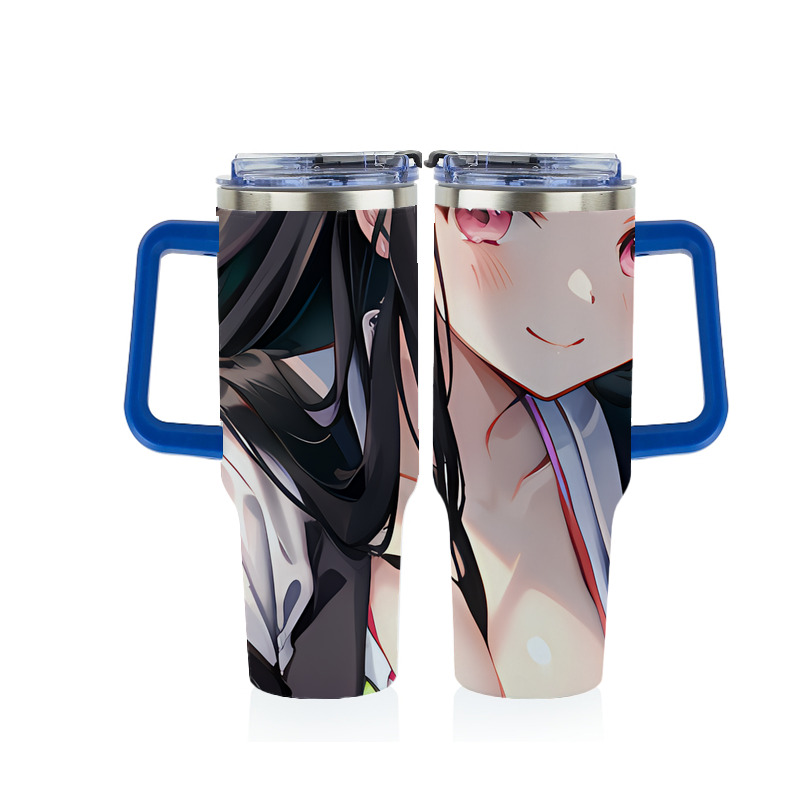 （画像用） 鬼滅の刃（きめつのやいば）竈門 禰󠄀豆子／かまど ねずこ Kamado Nezuko 1200ｍLフルプリント車用タンブラー