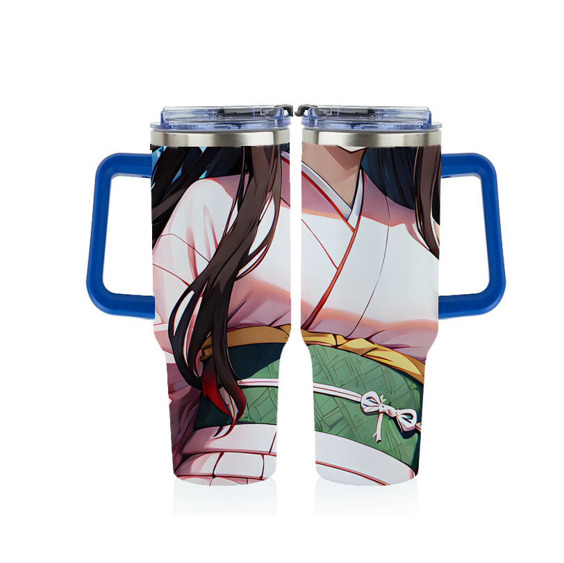 （画像用） 鬼滅の刃（きめつのやいば）竈門 禰󠄀豆子／かまど ねずこ Kamado Nezuko 1200ｍLフルプリント車用タンブラー