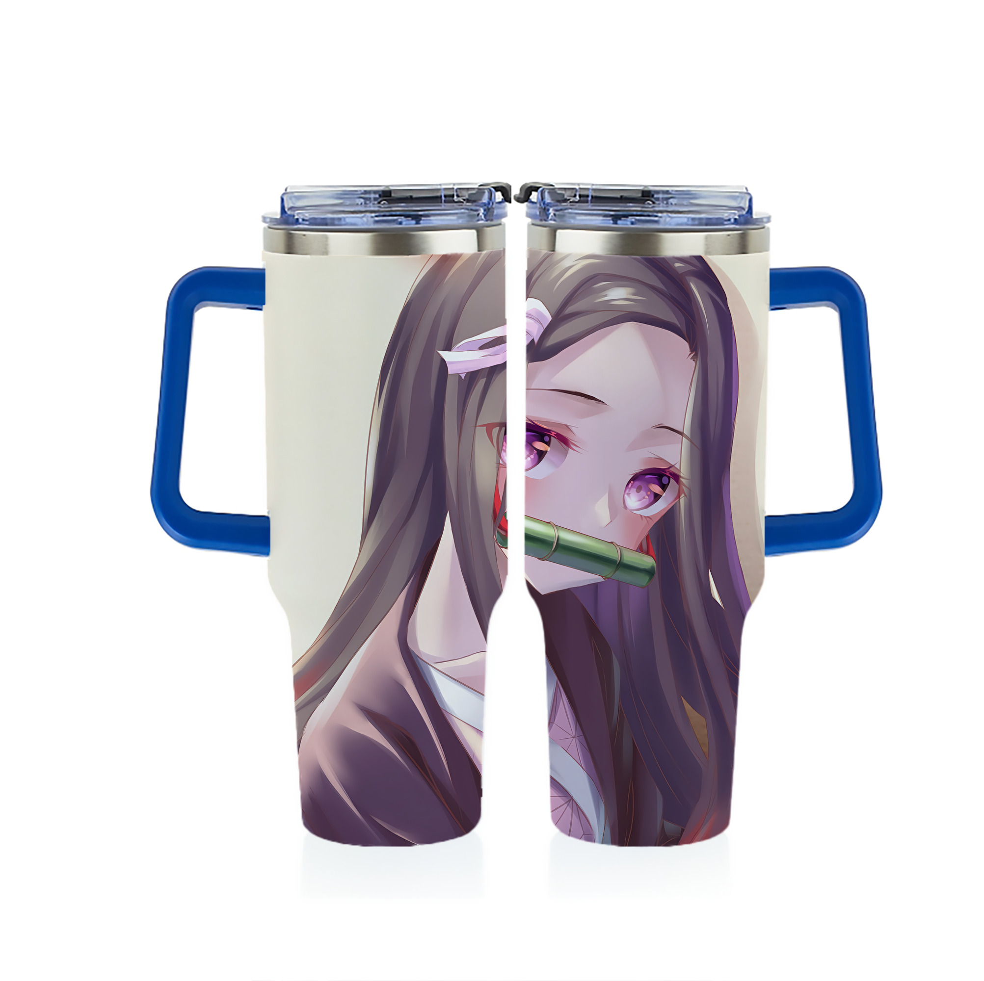（画像用） 鬼滅の刃（きめつのやいば）竈門 禰󠄀豆子／かまど ねずこ Kamado Nezuko 1200ｍLフルプリント車用タンブラー