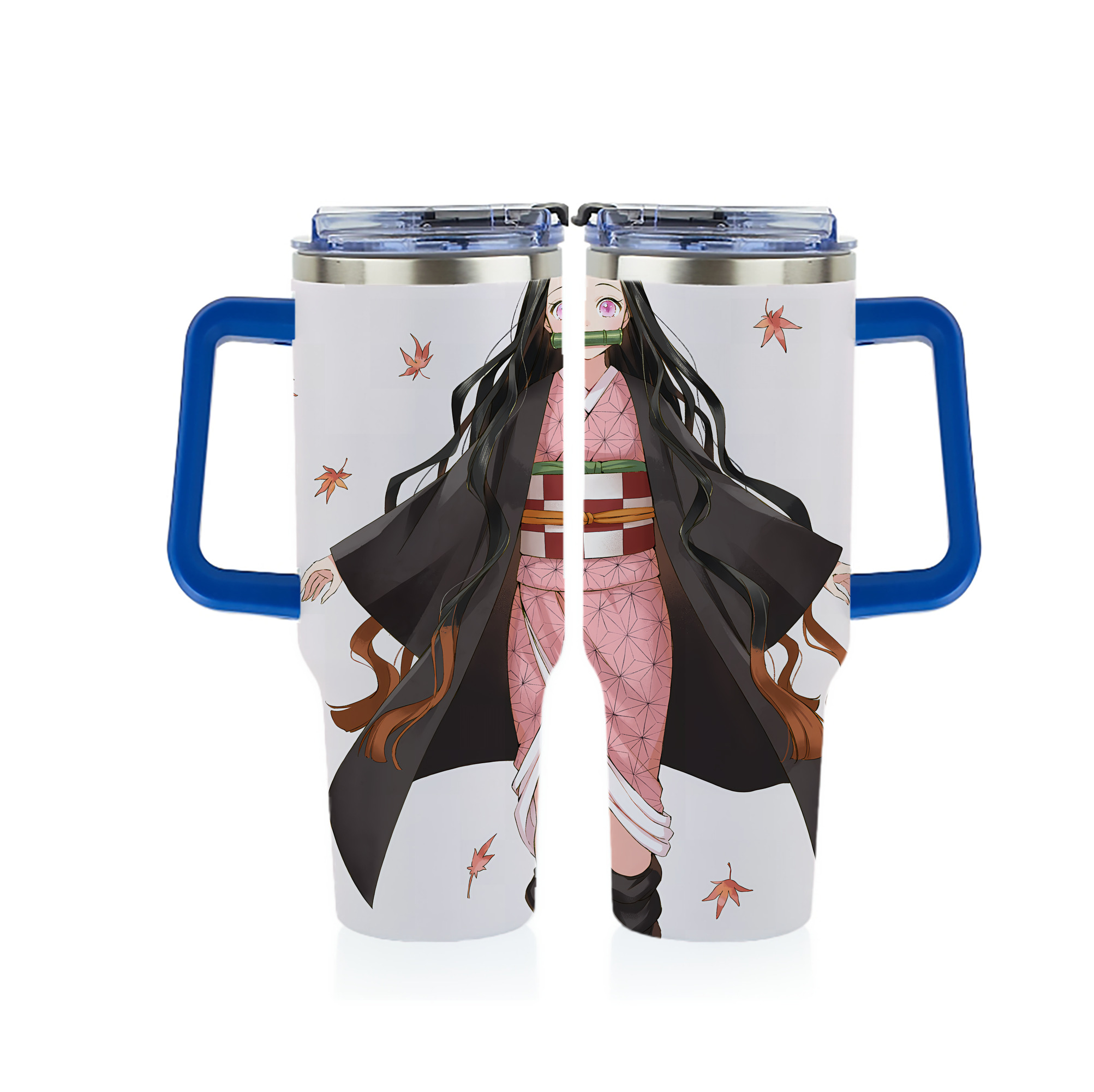 （画像用） 鬼滅の刃（きめつのやいば）竈門 禰󠄀豆子／かまど ねずこ Kamado Nezuko 1200ｍLフルプリント車用タンブラー