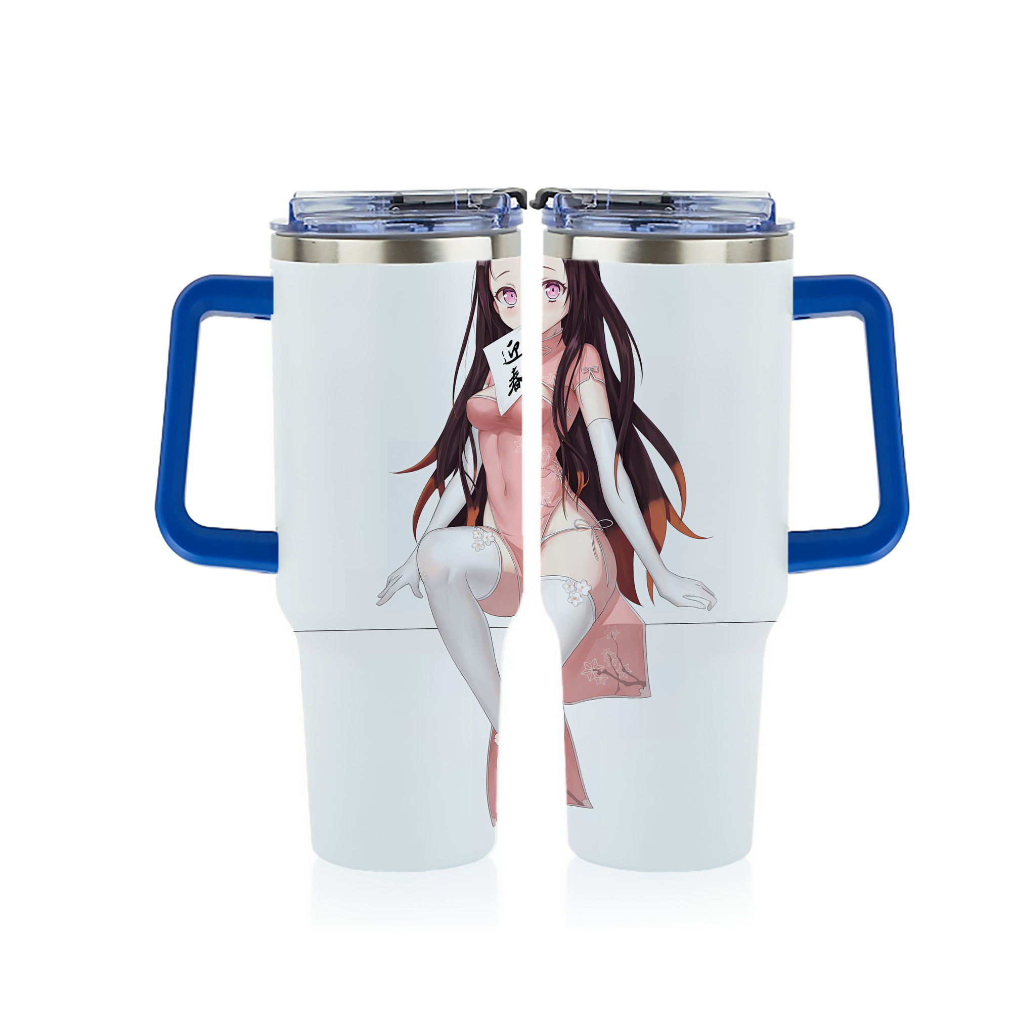 （画像用） 鬼滅の刃（きめつのやいば）竈門 禰󠄀豆子／かまど ねずこ Kamado Nezuko 1200ｍLフルプリント車用タンブラー
