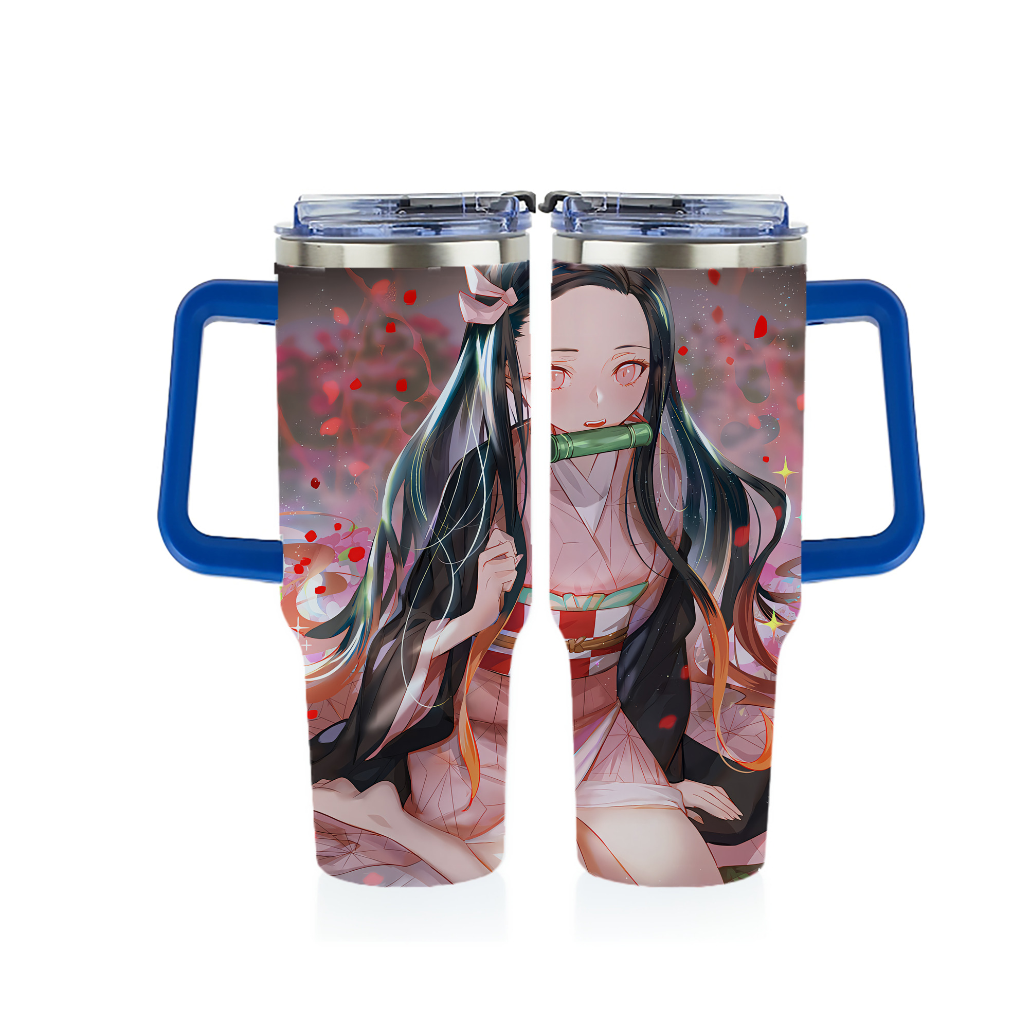（画像用） 鬼滅の刃（きめつのやいば）竈門 禰󠄀豆子／かまど ねずこ Kamado Nezuko 1200ｍLフルプリント車用タンブラー