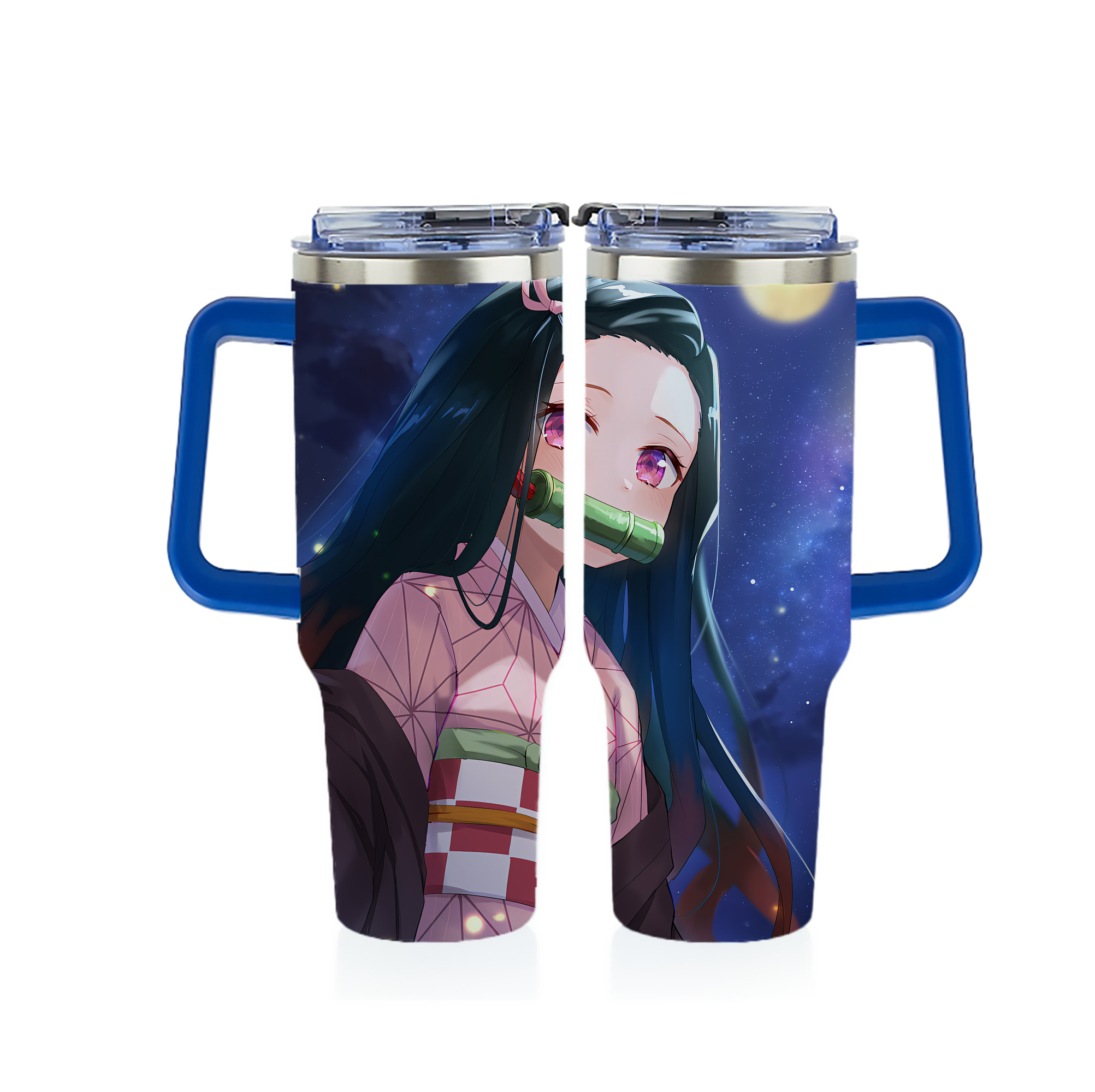 （画像用） 鬼滅の刃（きめつのやいば）竈門 禰󠄀豆子／かまど ねずこ Kamado Nezuko 1200ｍLフルプリント車用タンブラー
