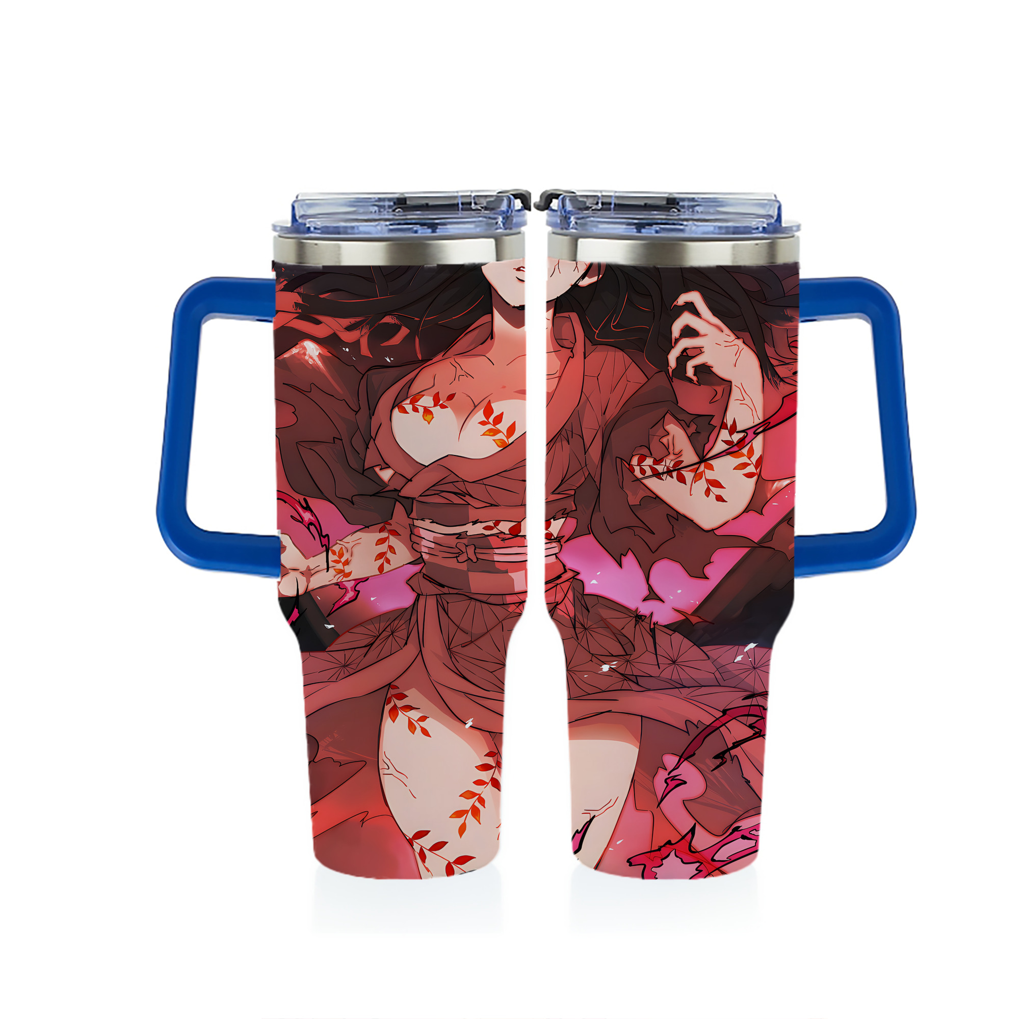 （画像用） 鬼滅の刃（きめつのやいば）竈門 禰󠄀豆子／かまど ねずこ Kamado Nezuko 1200ｍLフルプリント車用タンブラー