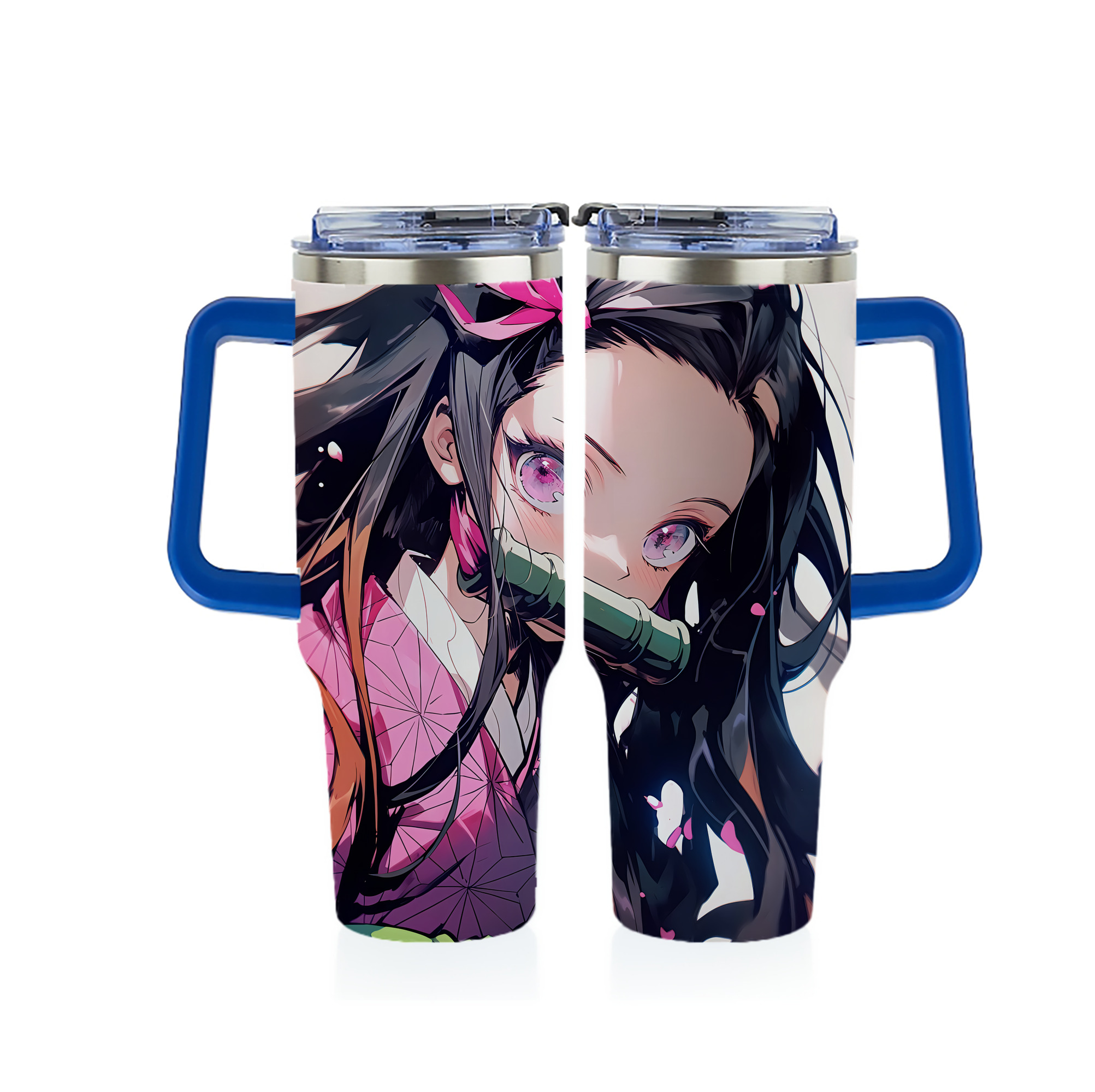 （画像用） 鬼滅の刃（きめつのやいば）竈門 禰󠄀豆子／かまど ねずこ Kamado Nezuko 1200ｍLフルプリント車用タンブラー