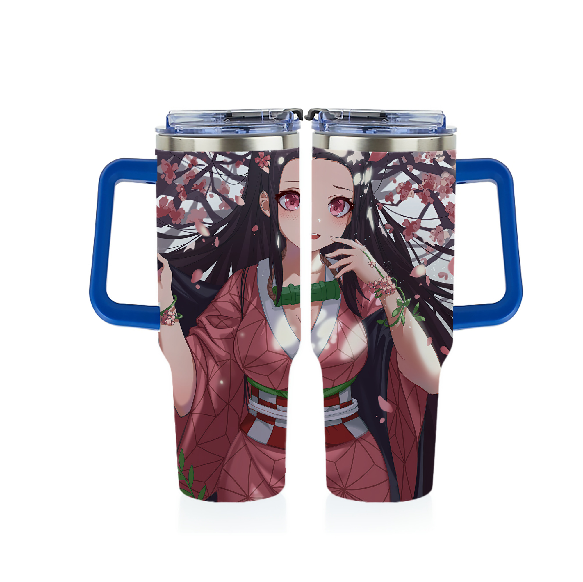 （画像用） 鬼滅の刃（きめつのやいば）竈門 禰󠄀豆子／かまど ねずこ Kamado Nezuko 1200ｍLフルプリント車用タンブラー