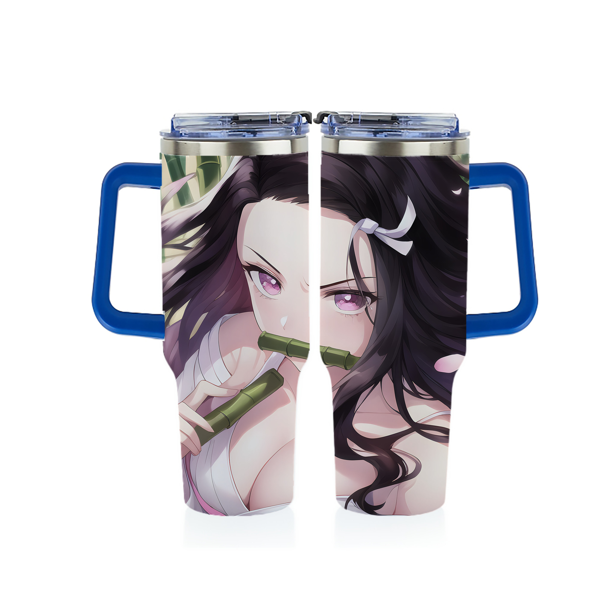 （画像用） 鬼滅の刃（きめつのやいば）竈門 禰󠄀豆子／かまど ねずこ Kamado Nezuko 1200ｍLフルプリント車用タンブラー