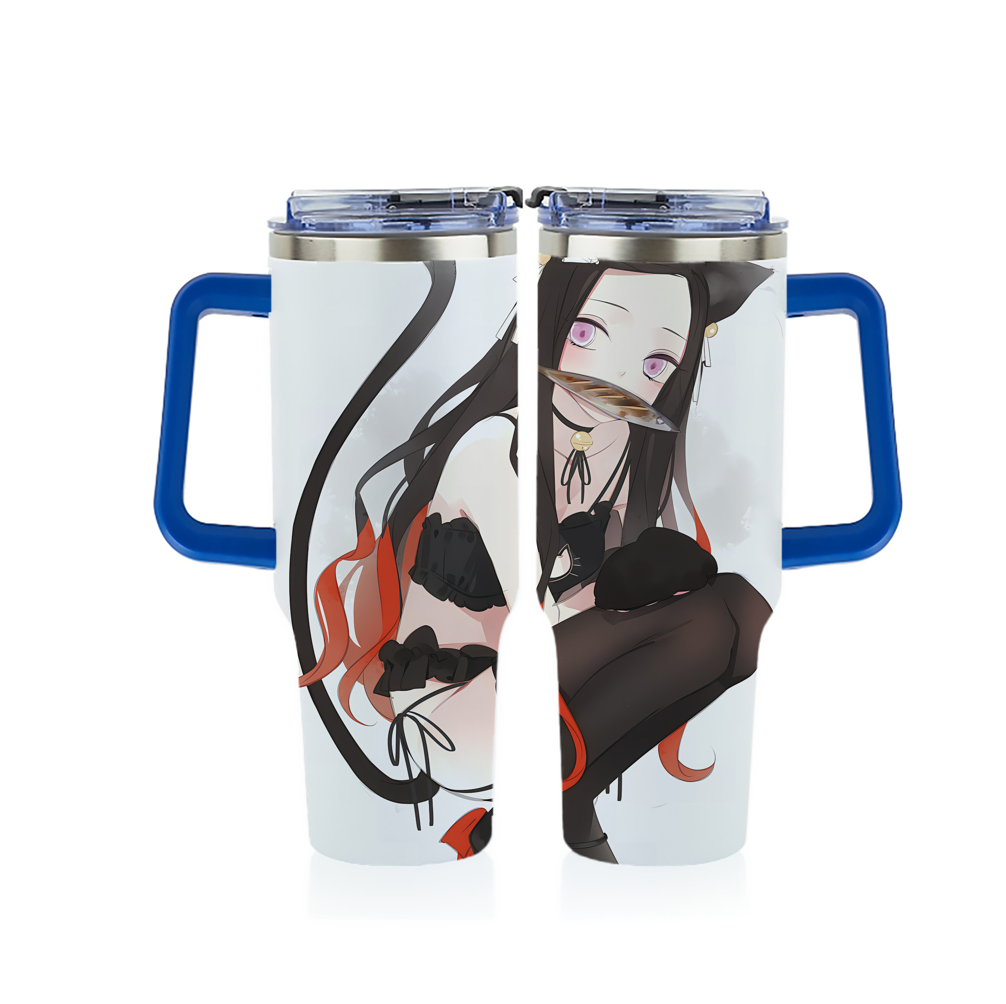 （画像用） 鬼滅の刃（きめつのやいば）竈門 禰󠄀豆子／かまど ねずこ Kamado Nezuko 1200ｍLフルプリント車用タンブラー
