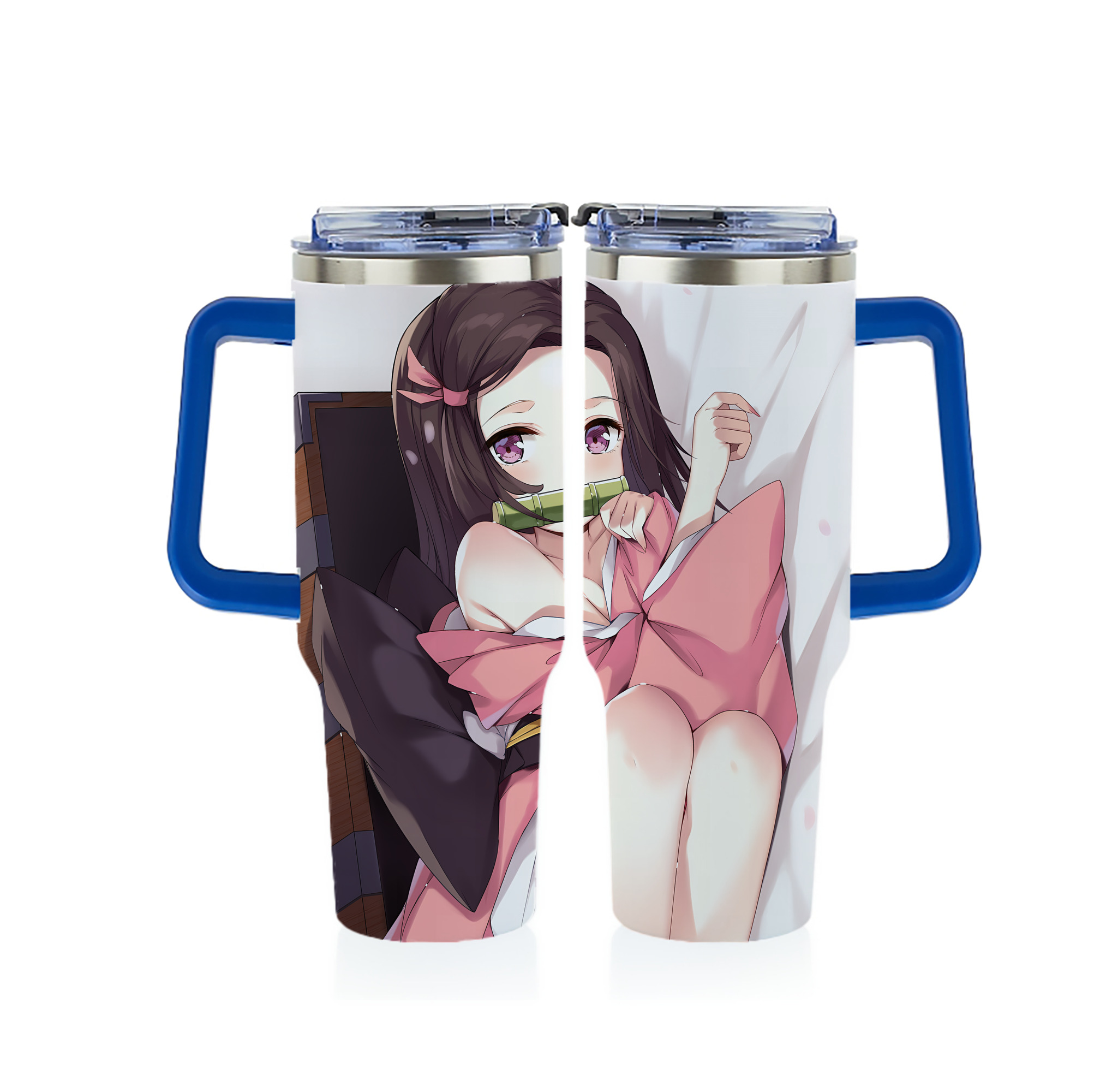 （画像用） 鬼滅の刃（きめつのやいば）竈門 禰󠄀豆子／かまど ねずこ Kamado Nezuko 1200ｍLフルプリント車用タンブラー