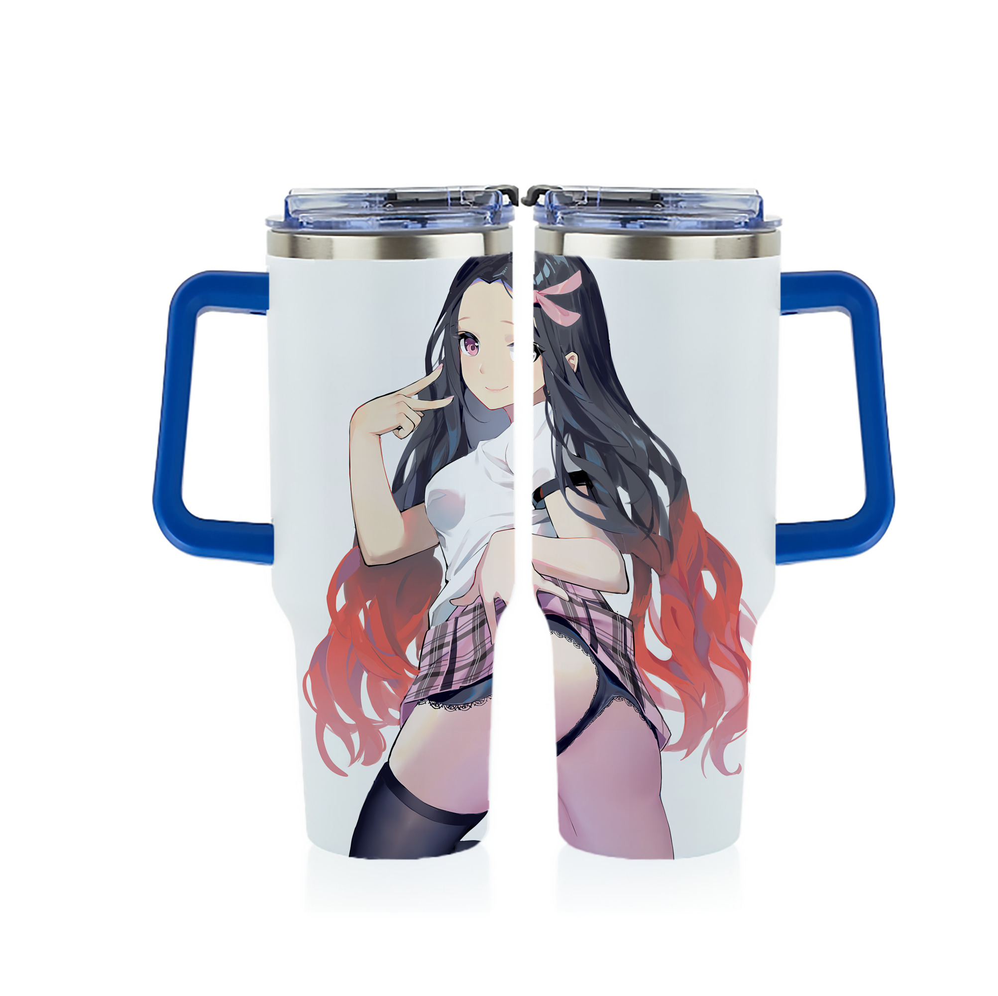（画像用） 鬼滅の刃（きめつのやいば）竈門 禰󠄀豆子／かまど ねずこ Kamado Nezuko 1200ｍLフルプリント車用タンブラー