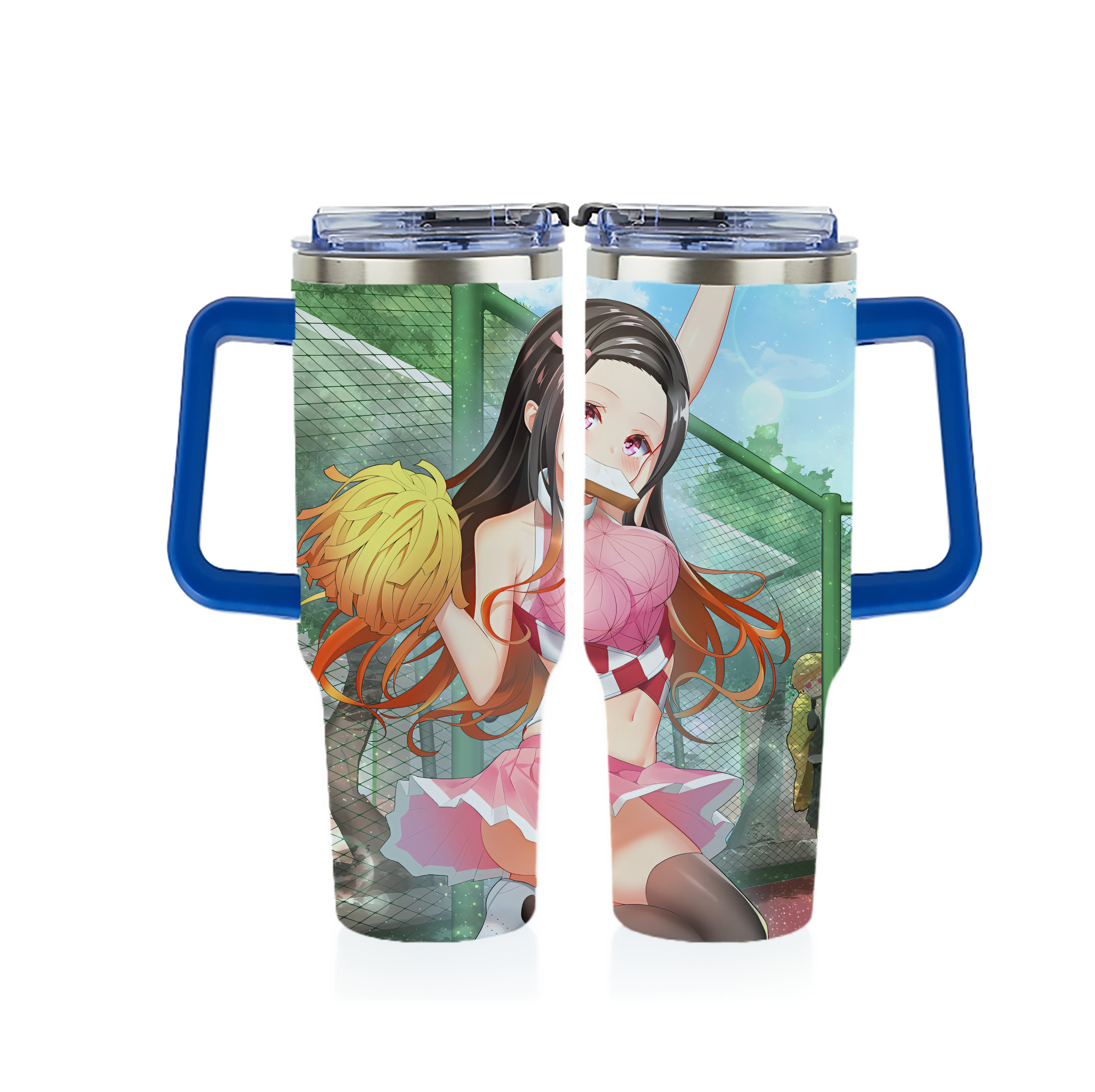 （画像用） 鬼滅の刃（きめつのやいば）竈門 禰󠄀豆子／かまど ねずこ Kamado Nezuko 1200ｍLフルプリント車用タンブラー