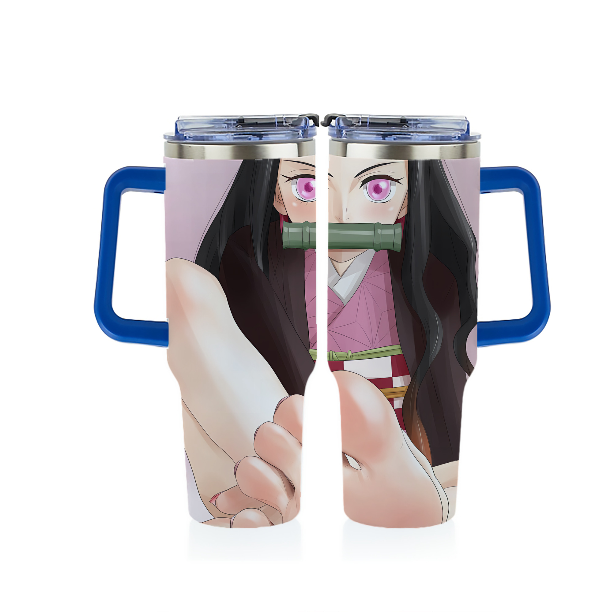 （画像用） 鬼滅の刃（きめつのやいば）竈門 禰󠄀豆子／かまど ねずこ Kamado Nezuko 1200ｍLフルプリント車用タンブラー