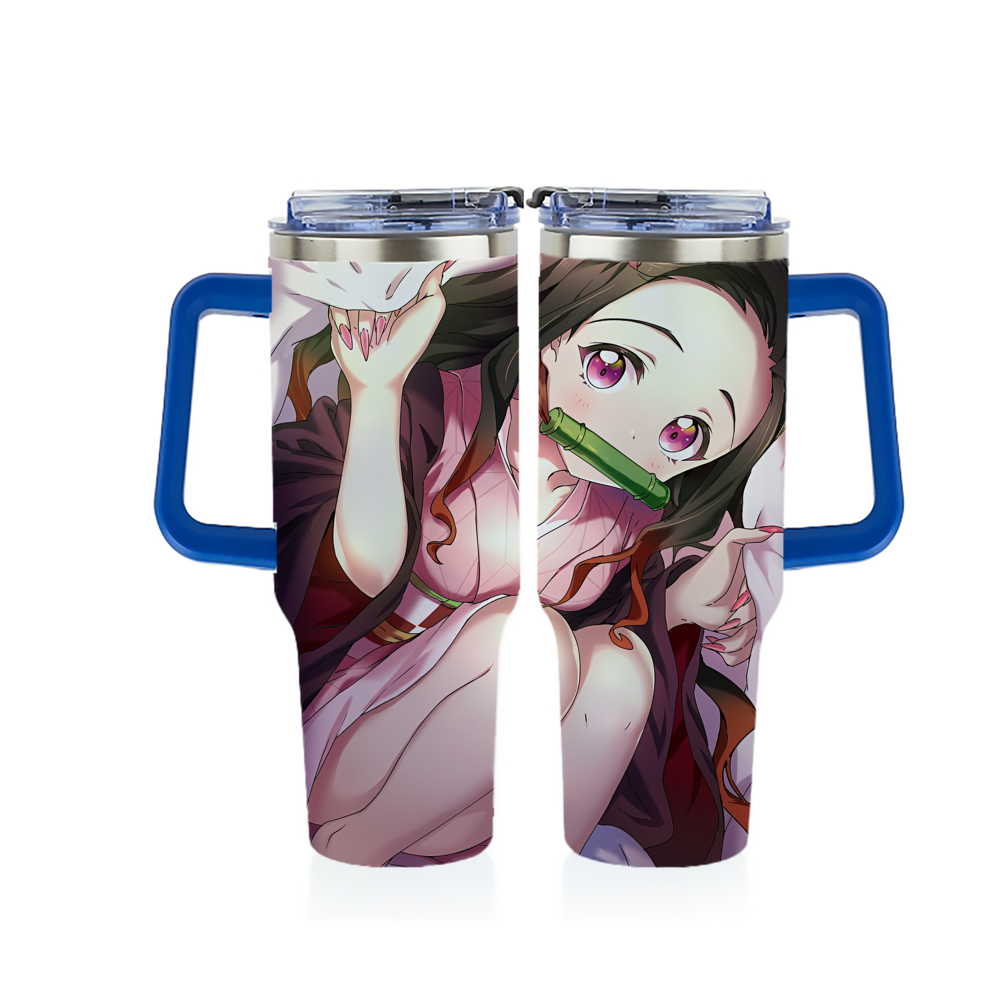 （画像用） 鬼滅の刃（きめつのやいば）竈門 禰󠄀豆子／かまど ねずこ Kamado Nezuko 1200ｍLフルプリント車用タンブラー