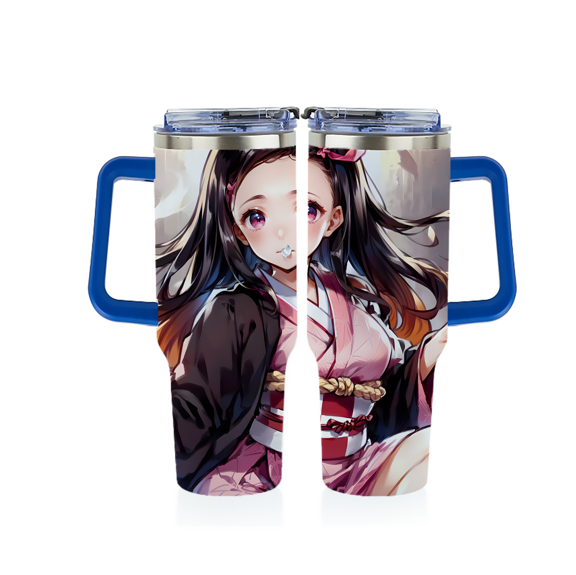 （画像用） 鬼滅の刃（きめつのやいば）竈門 禰󠄀豆子／かまど ねずこ Kamado Nezuko 1200ｍLフルプリント車用タンブラー