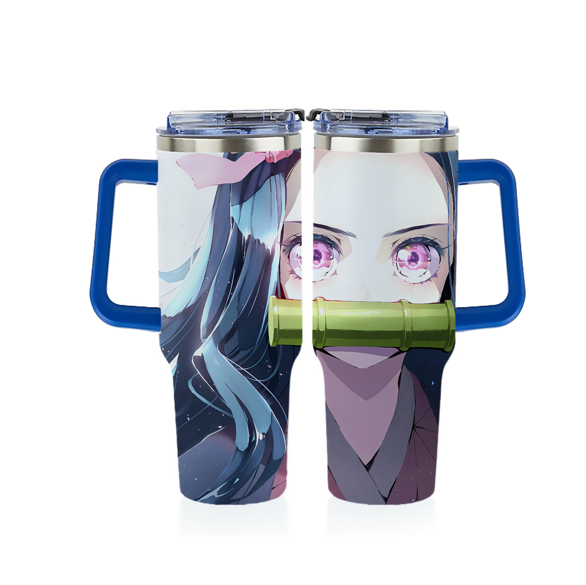 （画像用） 鬼滅の刃（きめつのやいば）竈門 禰󠄀豆子／かまど ねずこ Kamado Nezuko 1200ｍLフルプリント車用タンブラー